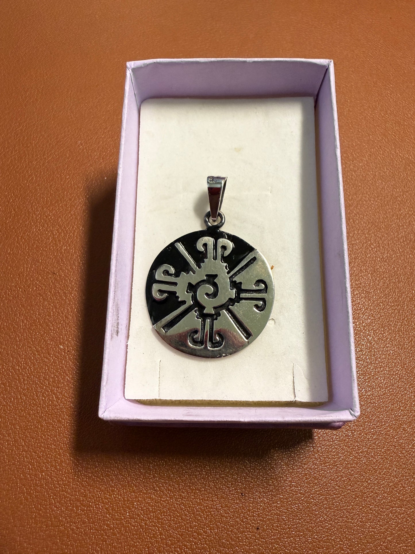 Ometeotl Hunab Ku Duality God Aztec Mexica Maya Pendant 925, Mexico (#11)