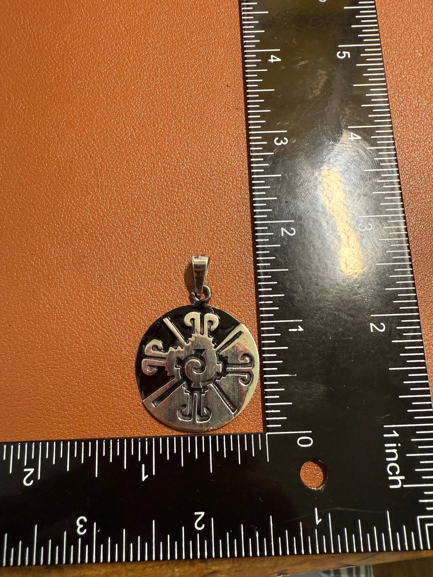 Ometeotl Hunab Ku Duality God Aztec Mexica Maya Pendant 925, Mexico (#11)