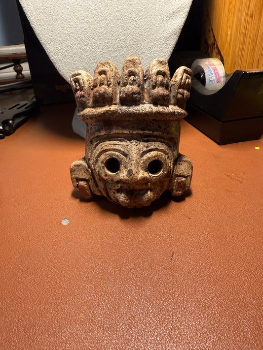Tlaloc Aztec Death Whistle Bone White Ceremonial Sacrifice Indigenous Mexico