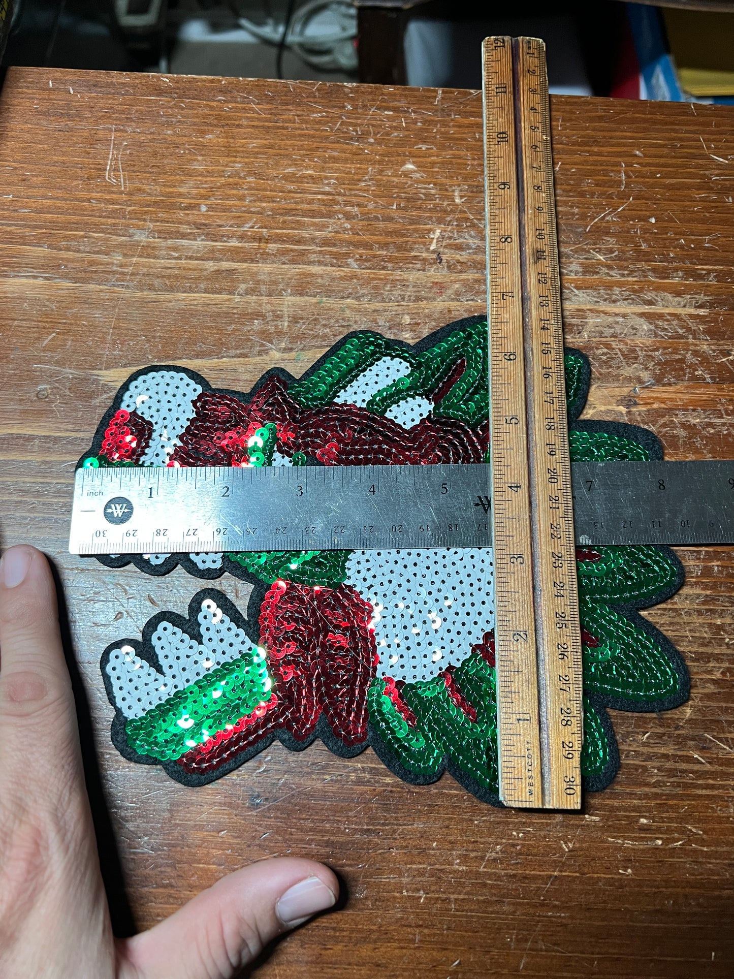 Aztec Mayan Dragon, Large 8", Quetzalcoatl, Kukulkan, iron-on patches, embroidered sequins (#31)