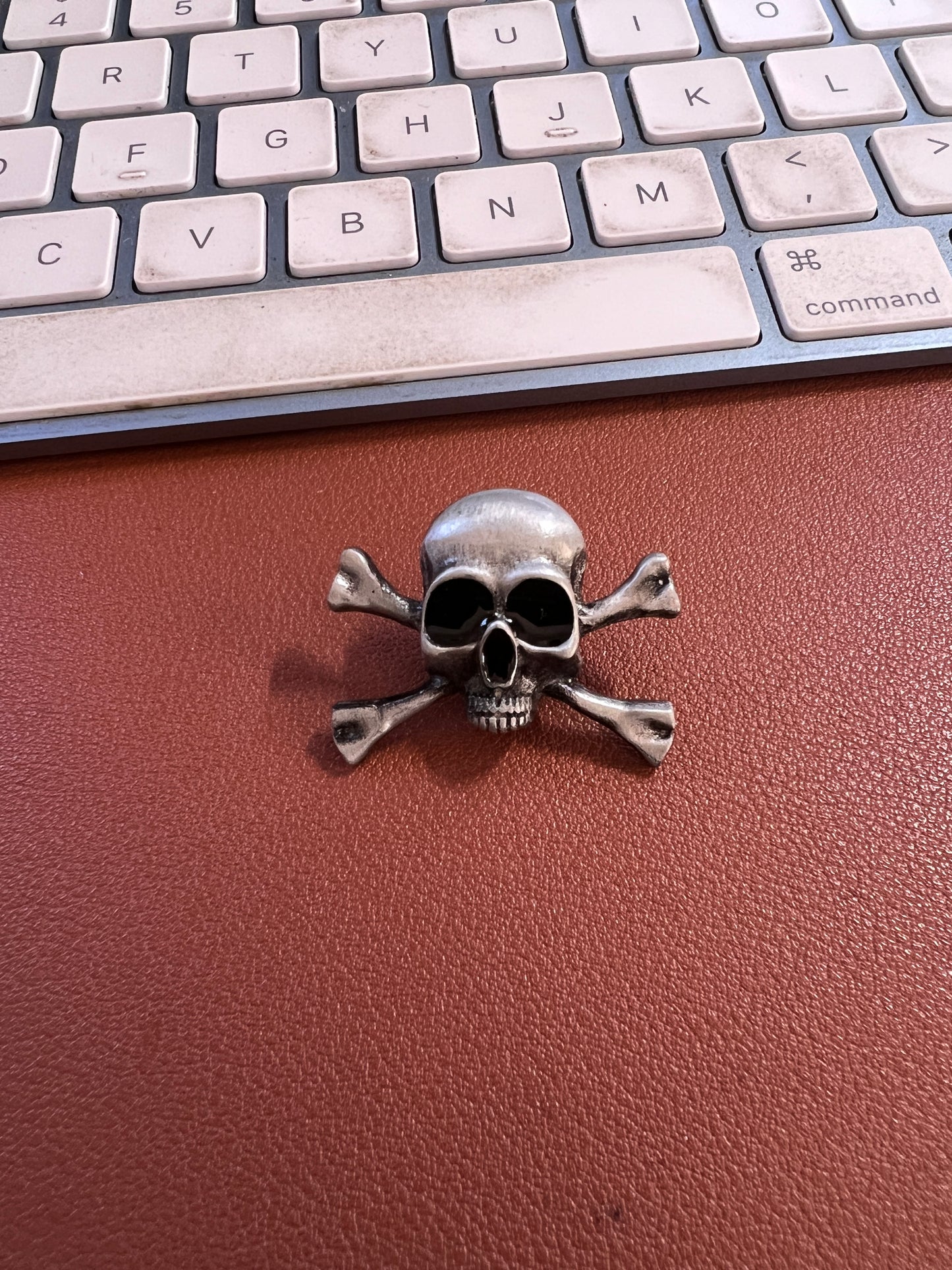 Cross Bone Skull Pin Pirates Caribbean Gothic Jewelry Accessory Death Metal #7