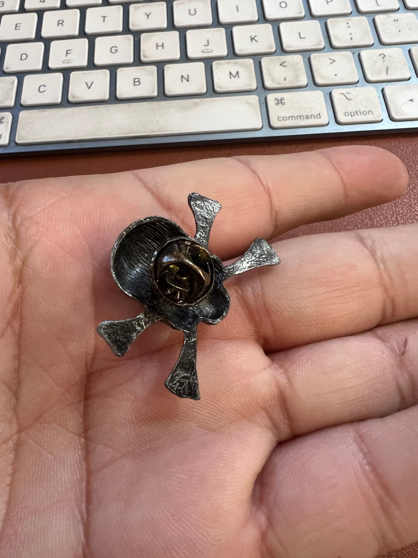 Cross Bone Skull Pin Pirates Caribbean Gothic Jewelry Accessory Death Metal #7