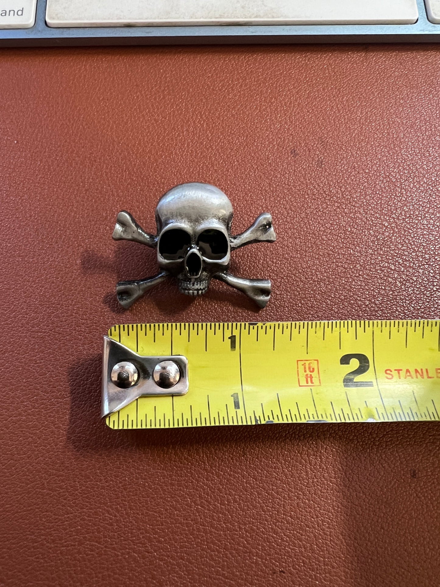 Cross Bone Skull Pin Pirates Caribbean Gothic Jewelry Accessory Death Metal #7