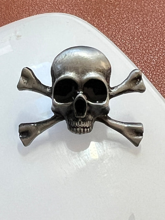 Cross Bones Skull Pin Pirates  Caribbean Gothic Jewelry Accessory Death Metal #7