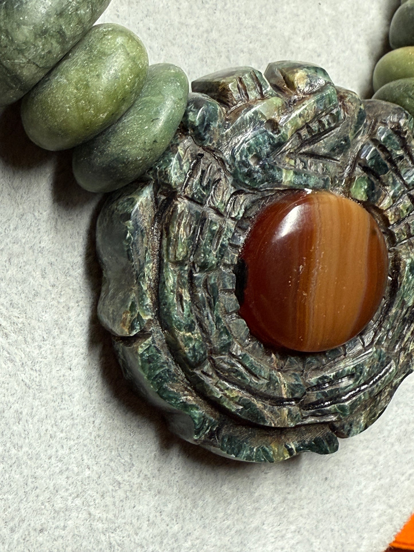 Aztec Quetzalcoatl Feathered Serpent, Kukulkan Mayan Plumed Dragon, Natural #41