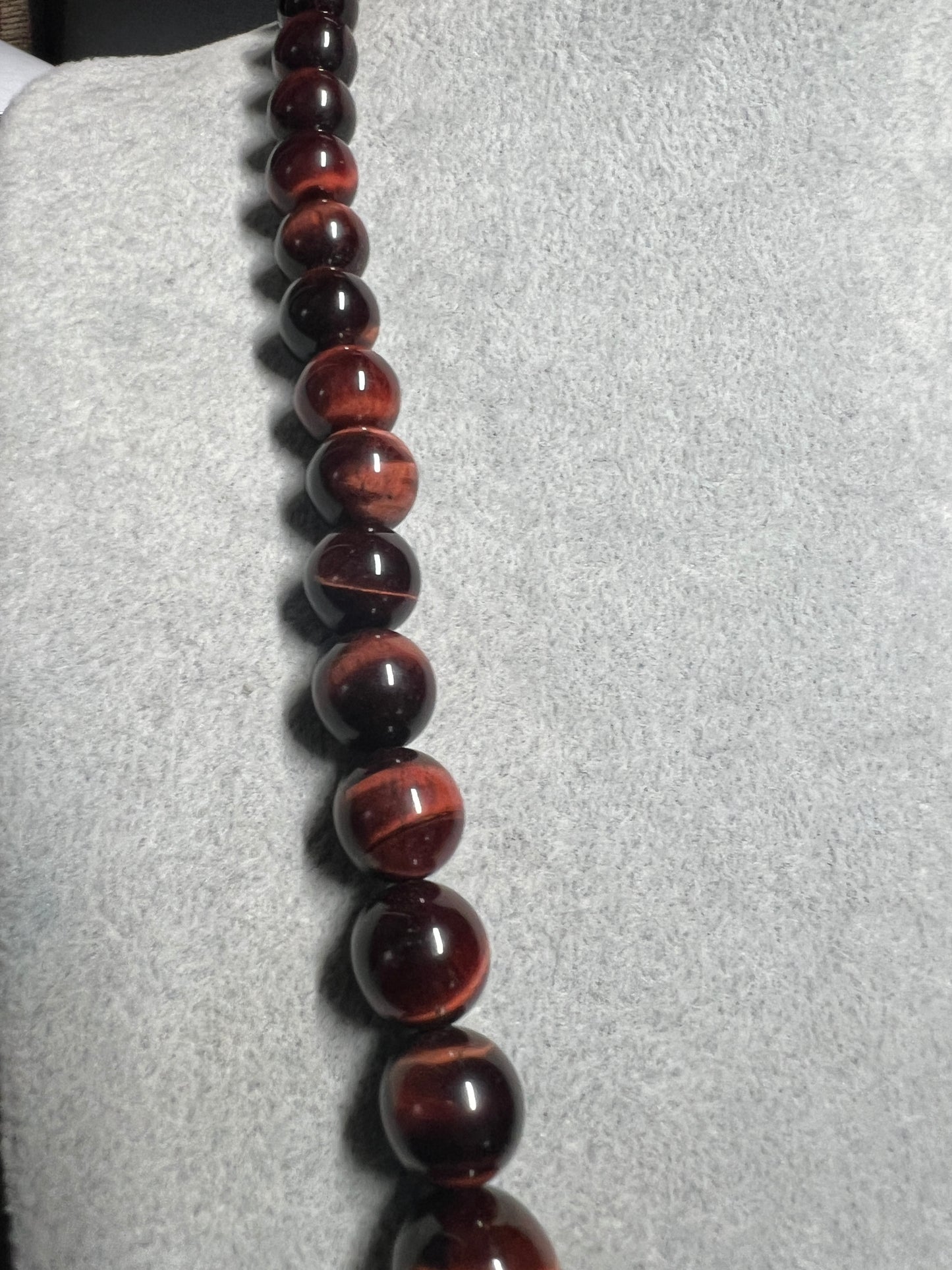 Bone Maquitzcoatl Double Headed Serpent Snake Spine Necklace, Tiger Eye Beads, Mexico (#36)