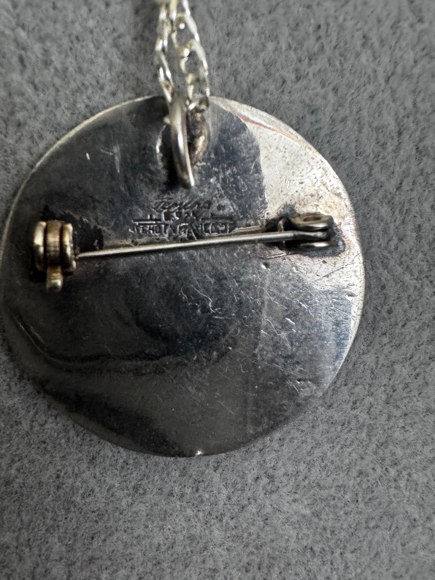 Aztec Calendar Sterling Silver 925 Pendant 1.25", Chain Necklace, 20" 925 plated, #39