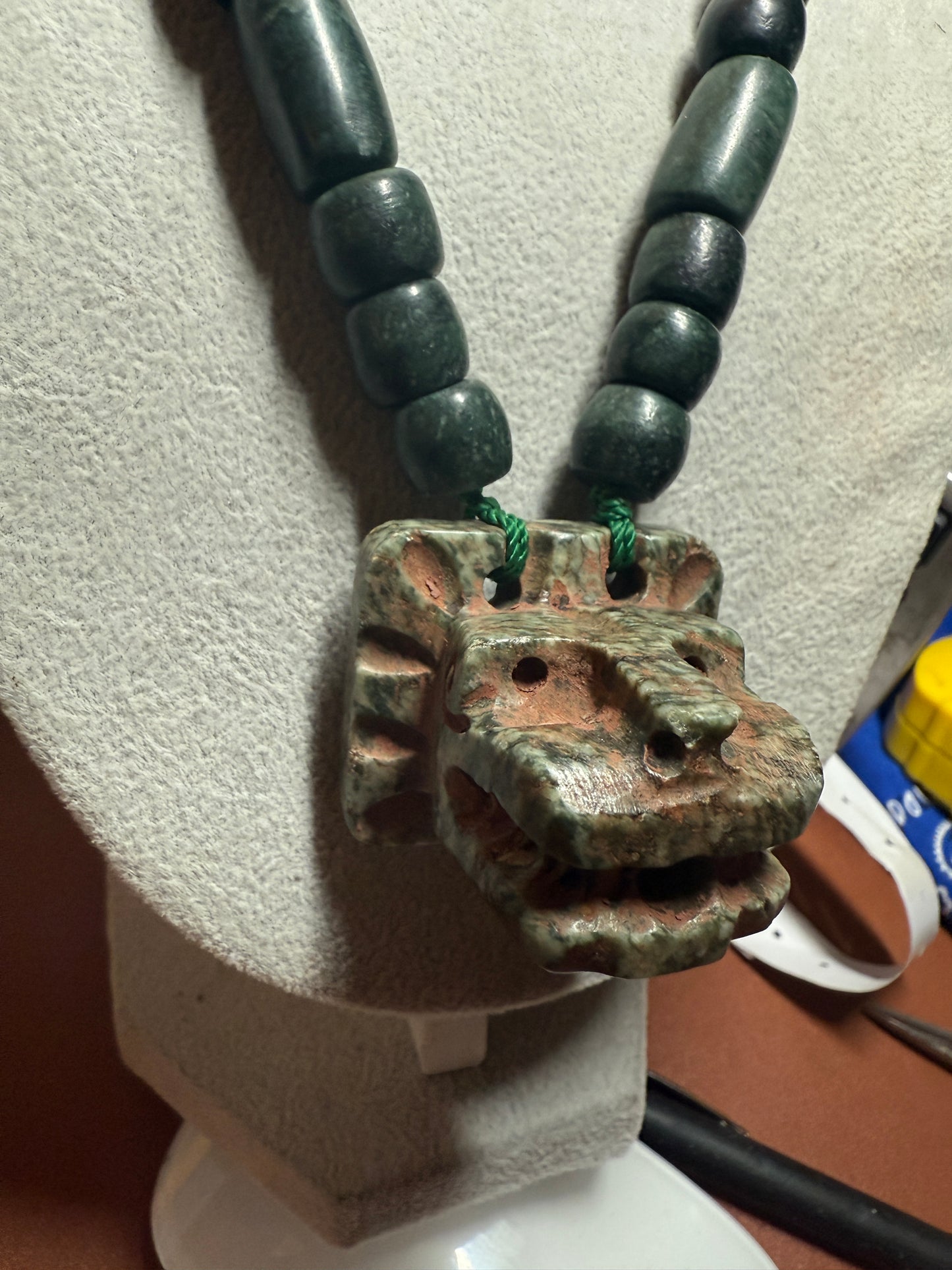 Serpentine Quetzalcoatl Feathered Serpent Necklace, Kukulkan Mayan Plumed Serpent Necklace Maya, Aztec, Mexica, Plumed Serpent, Dragon #39