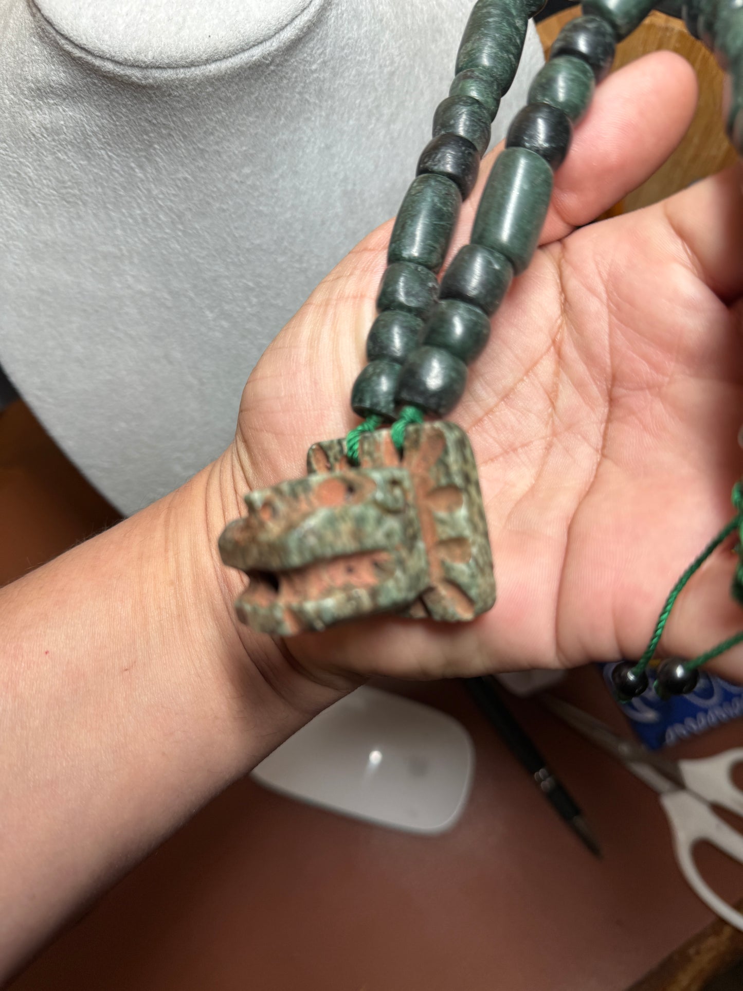 Serpentine Quetzalcoatl Feathered Serpent Necklace, Kukulkan Mayan Plumed Serpent Necklace Maya, Aztec, Mexica, Plumed Serpent, Dragon #39