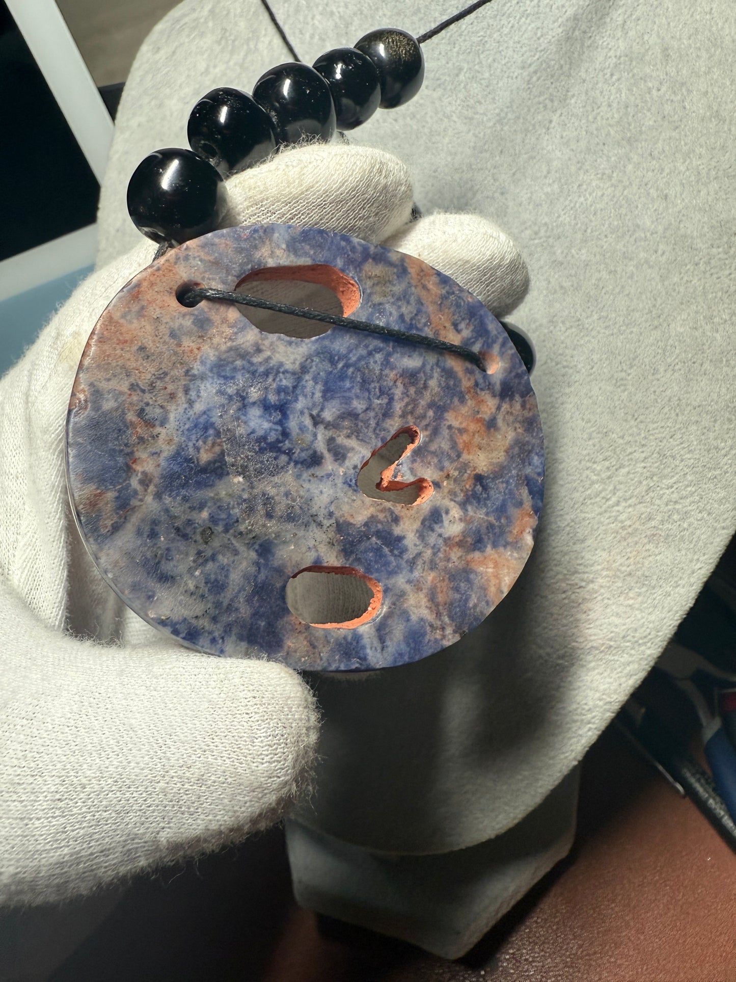 Blue Sodalite Quetzalcoatl Kukulkan Dragon Mexican Mexico Aztec Mexica Tribe #41