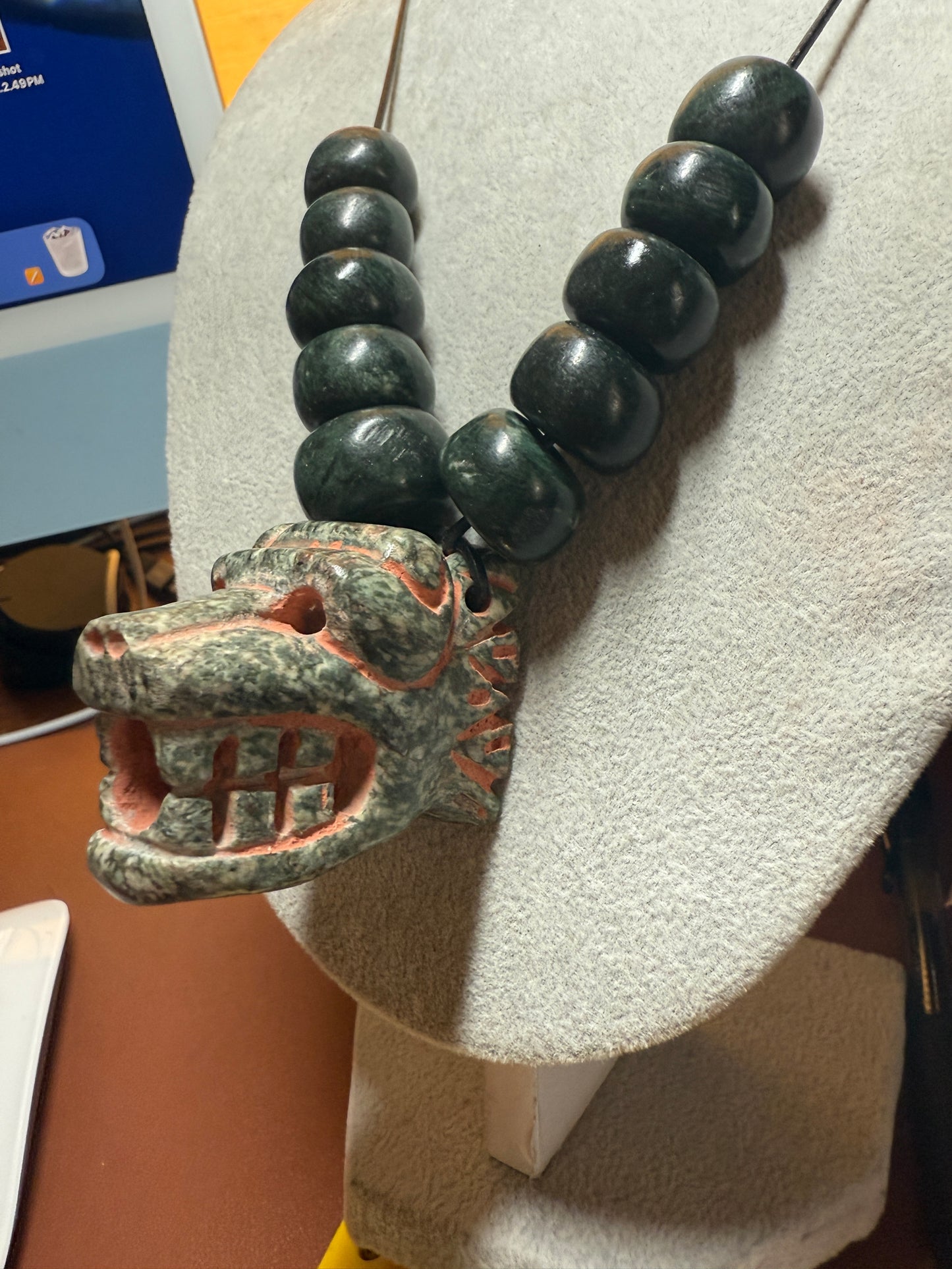 Serpentine Quetzalcoatl Feathered Serpent Necklace, Kukulkan Mayan Plumed Serpent Necklace Maya, Aztec, Mexica, Plumed Serpent, Dragon #41