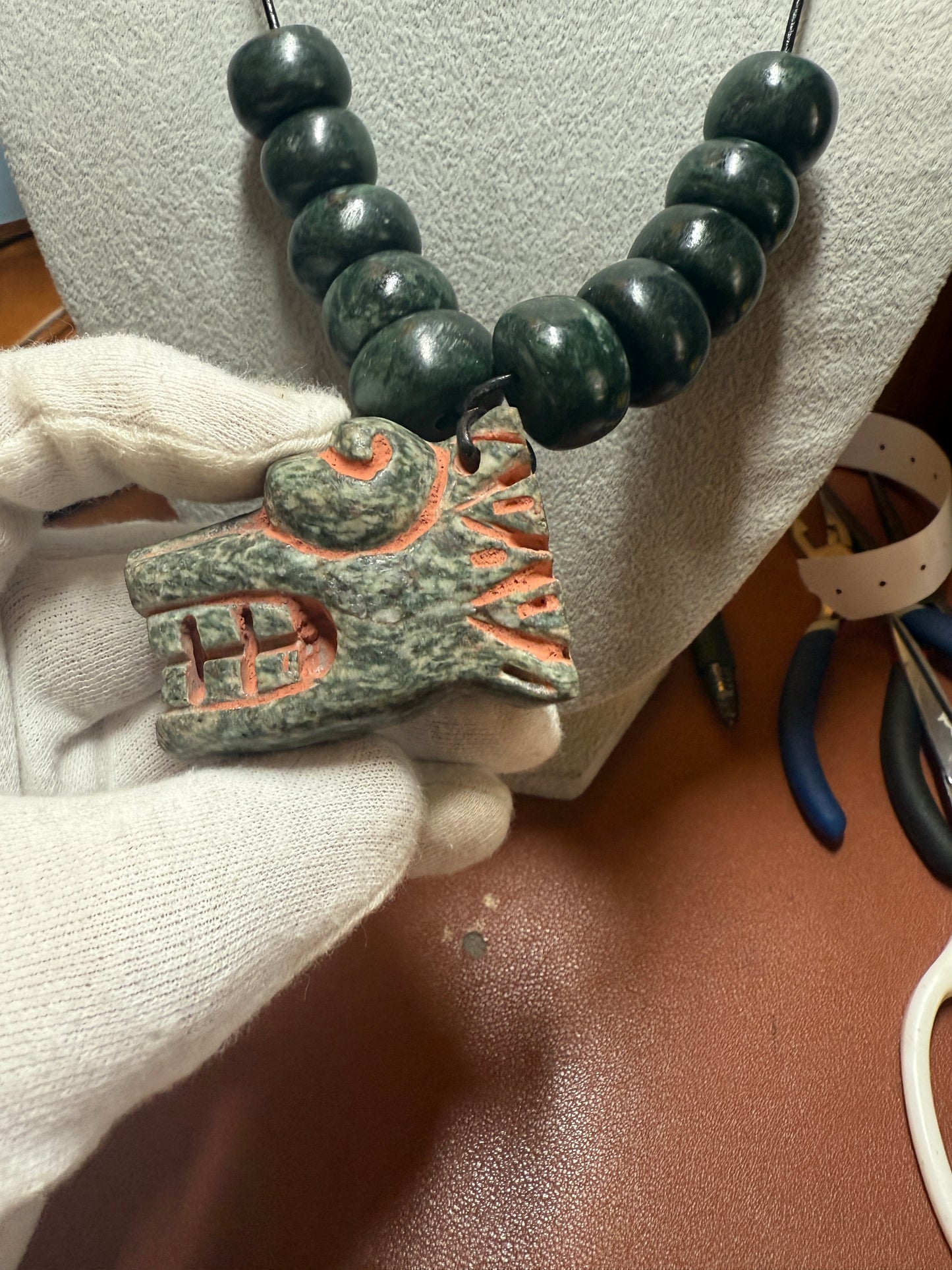 Serpentine Quetzalcoatl Feathered Serpent Necklace, Kukulkan Mayan Plumed Serpent Necklace Maya, Aztec, Mexica, Plumed Serpent, Dragon #41