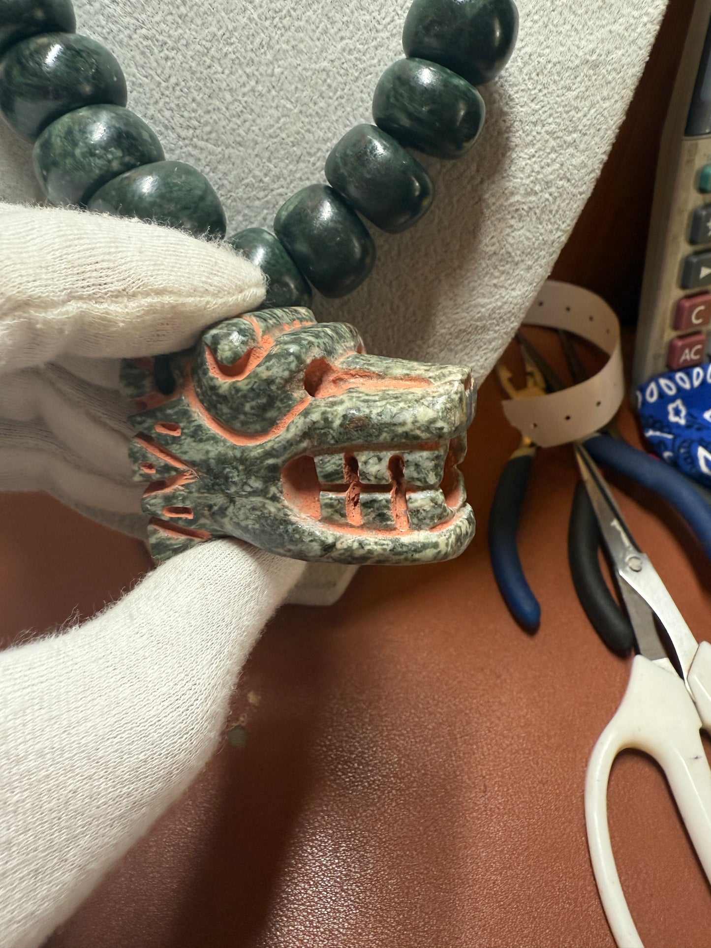 Serpentine Quetzalcoatl Feathered Serpent Necklace, Kukulkan Mayan Plumed Serpent Necklace Maya, Aztec, Mexica, Plumed Serpent, Dragon #41