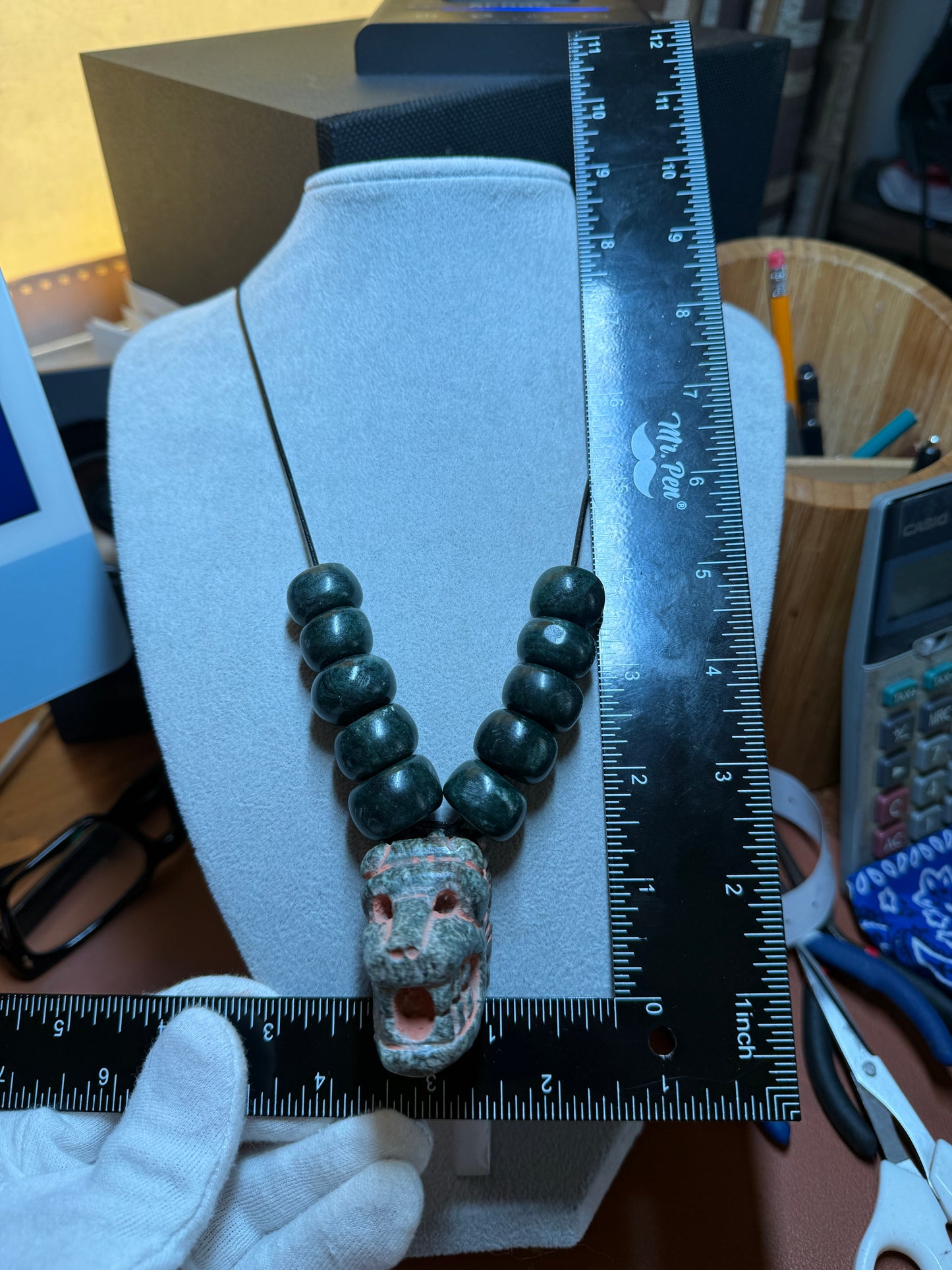 Serpentine Quetzalcoatl Feathered Serpent Necklace, Kukulkan Mayan Plumed Serpent Necklace Maya, Aztec, Mexica, Plumed Serpent, Dragon #41