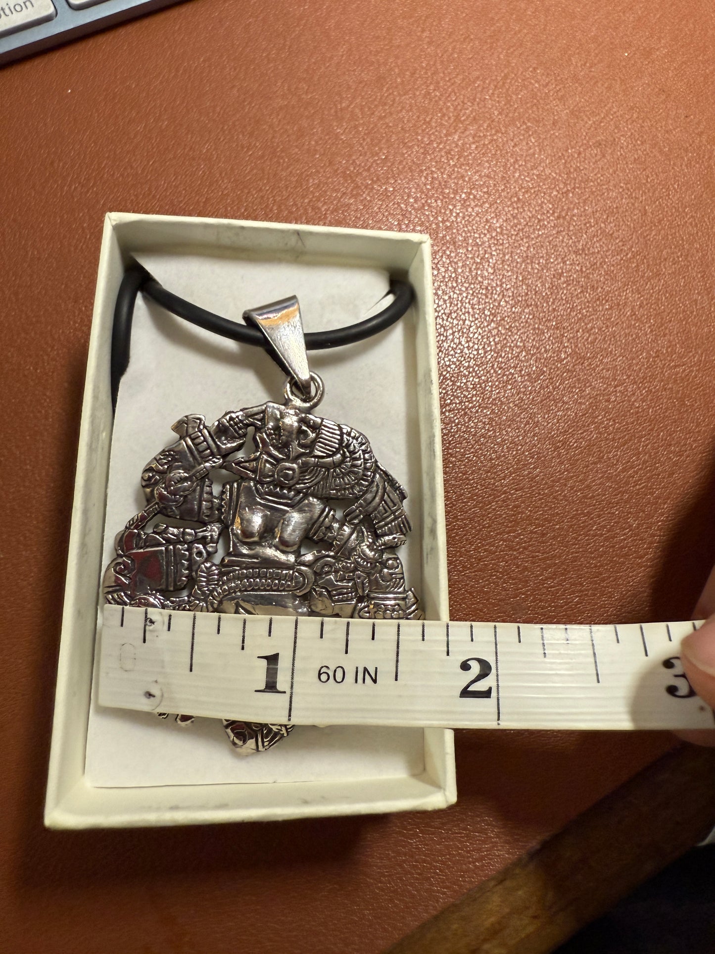 Coyolxauhqui Aztec Moon Goddess, Sterling Silver 925, Pendant, 28.7g (#4)