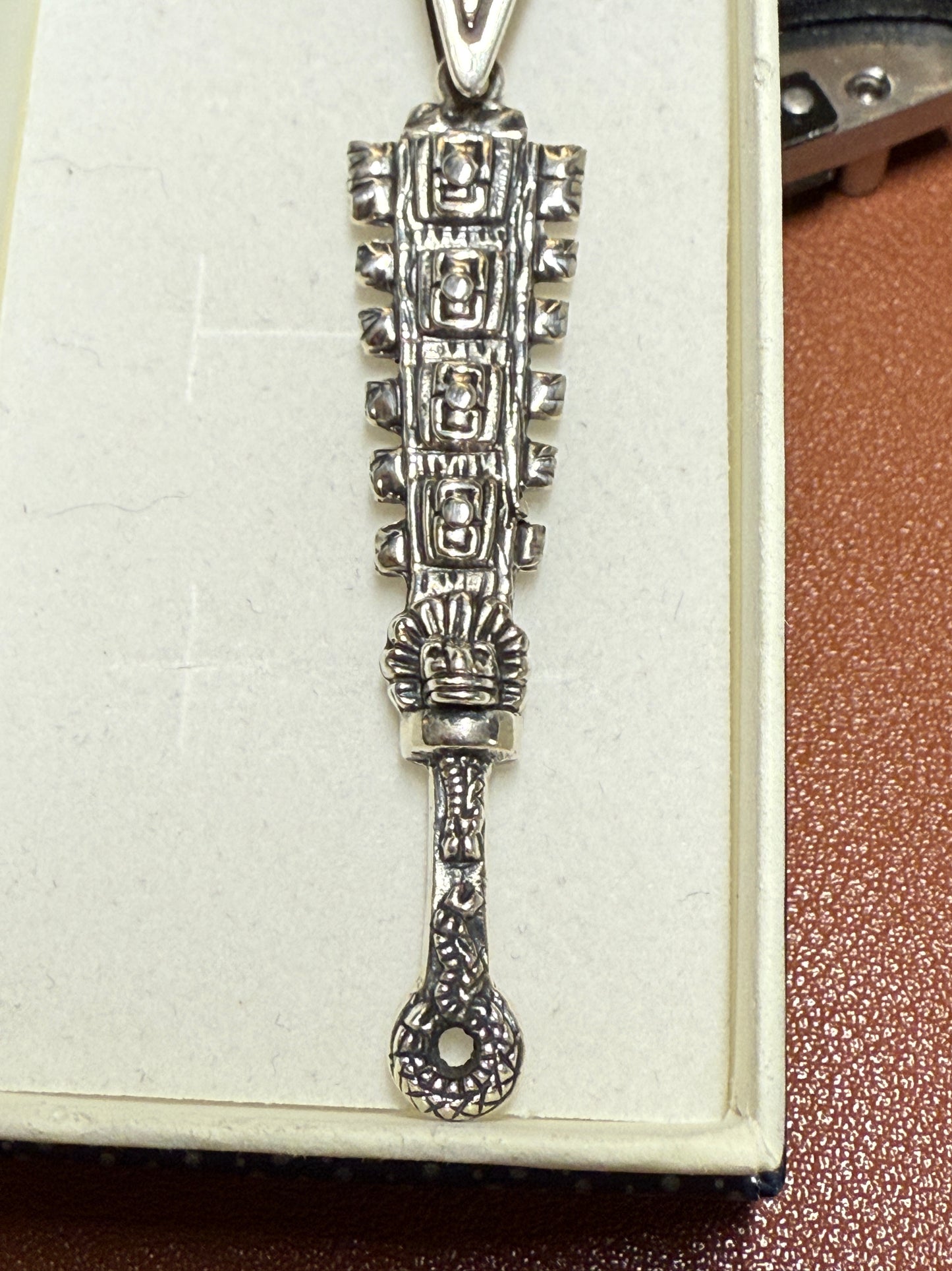 Macuahuitl, 925 Pendant, Kukulkan Club Sword, Mexican Jewelry, Quetzalcoatl #4