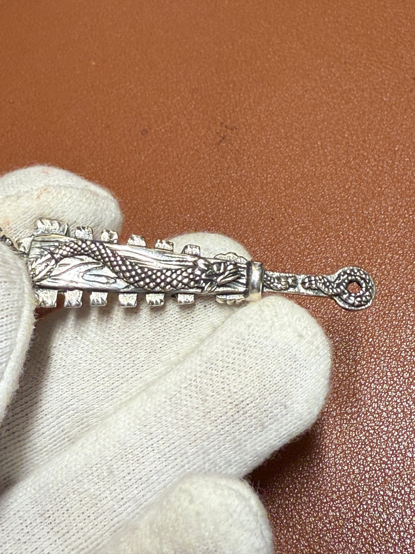 Macuahuitl, 925 Pendant, Kukulkan Club Sword, Mexican Jewelry, Quetzalcoatl #4