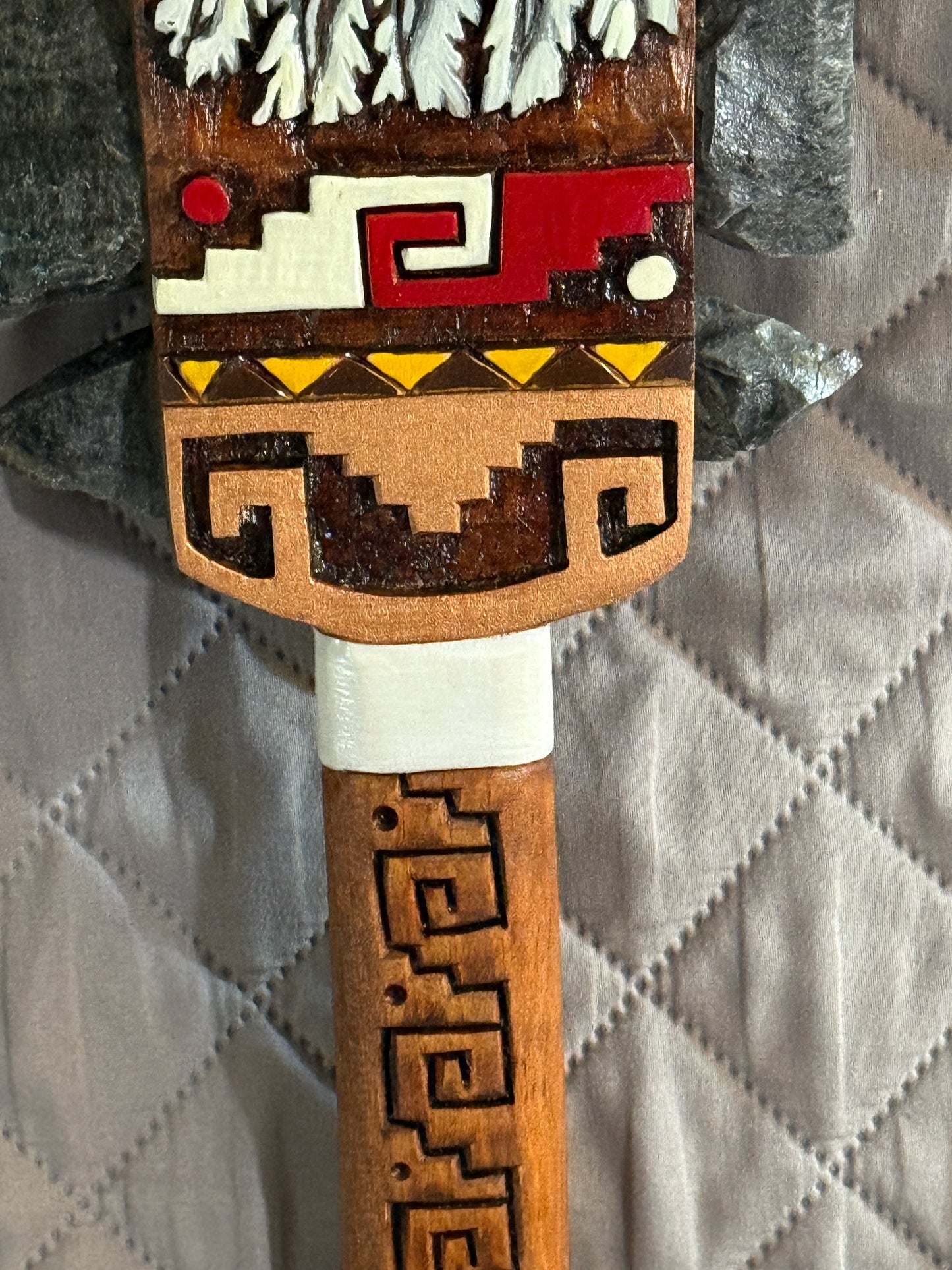 Cuauhtemoc's Descending Eagle Aztec Macuahuitl Warrior Sword War Club, 31.5"