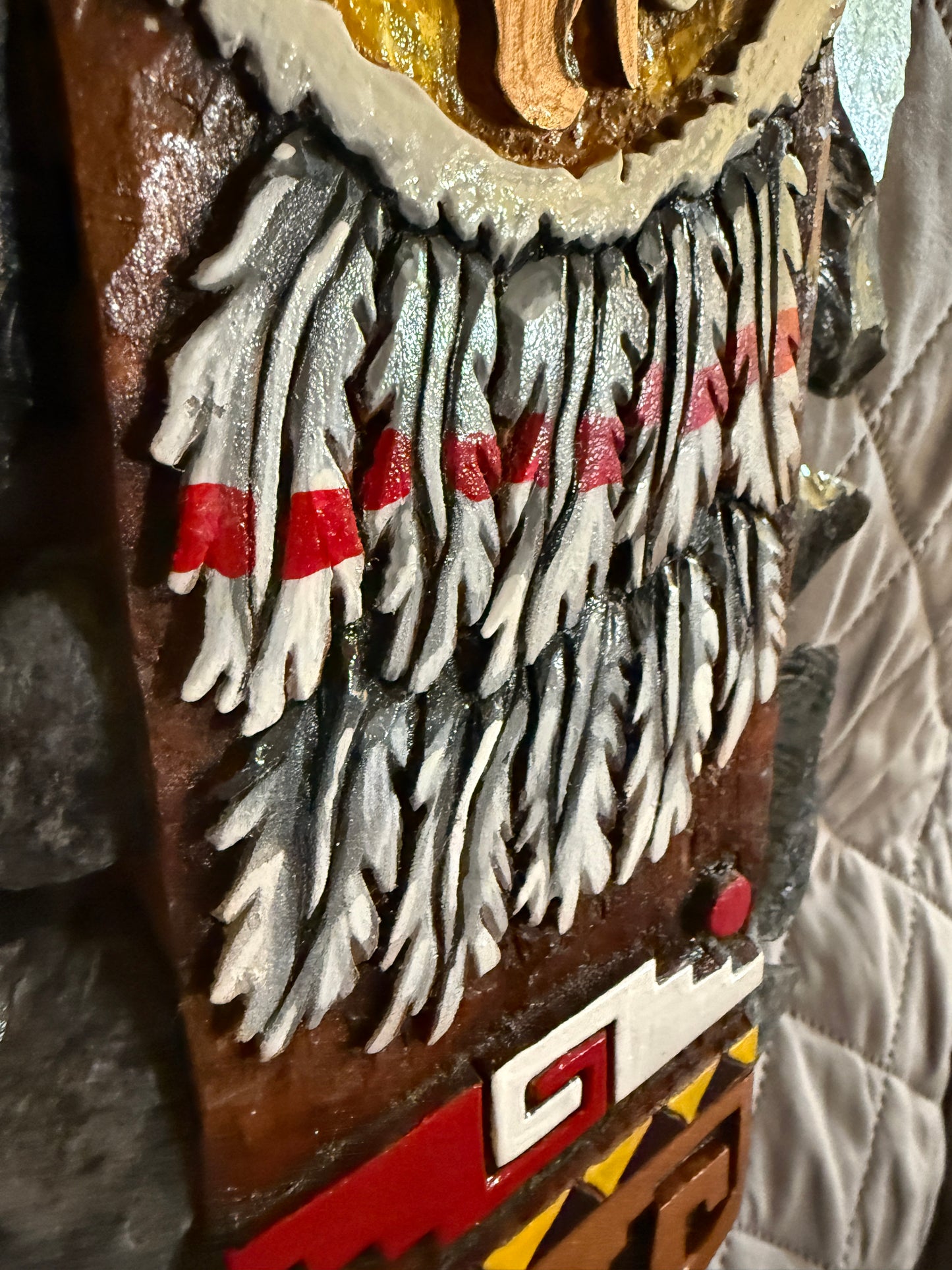 Cuauhtemoc's Descending Eagle Aztec Macuahuitl Warrior Sword War Club, 31.5"