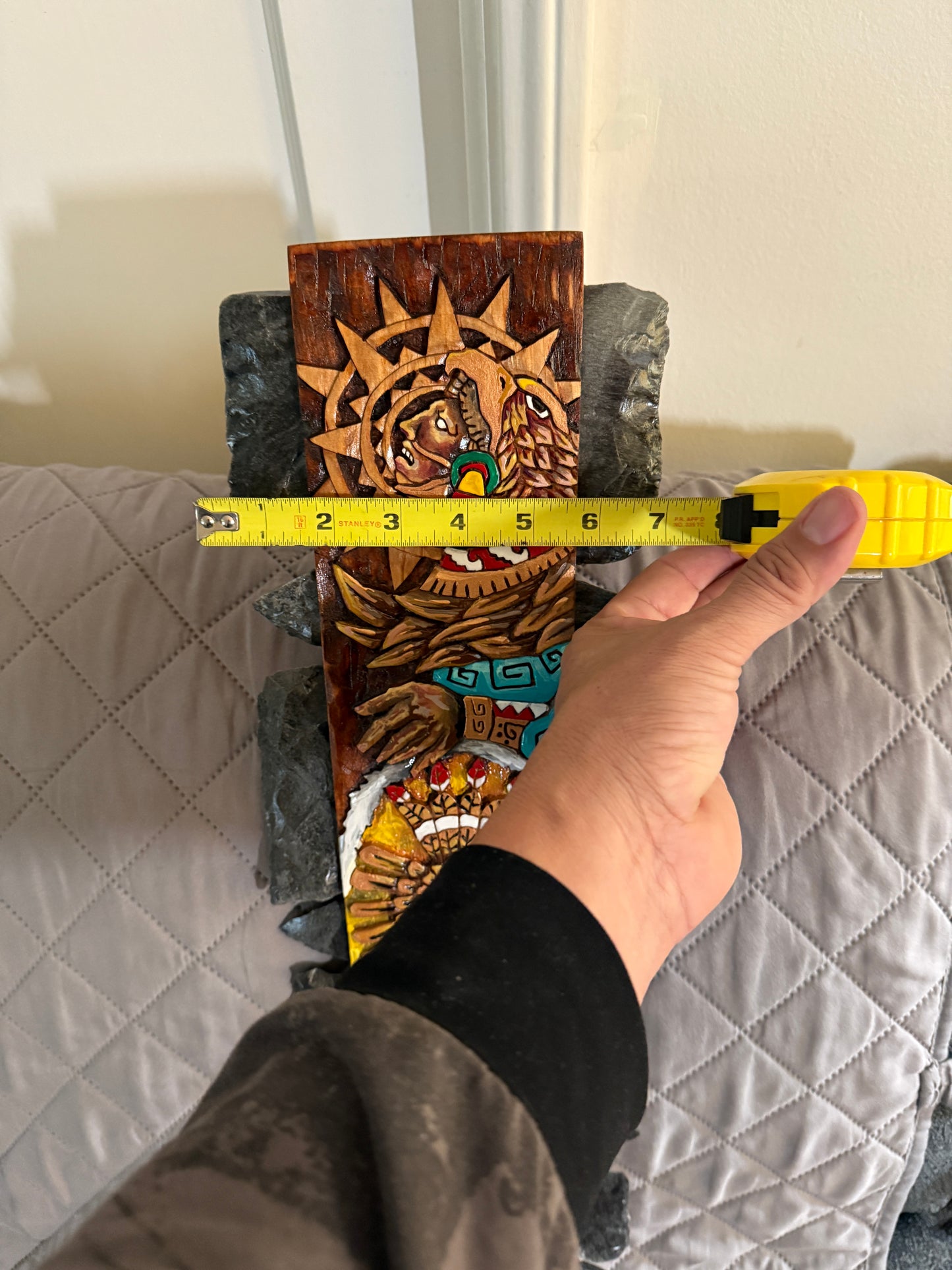Cuauhtemoc's Descending Eagle Aztec Macuahuitl Warrior Sword War Club, 31.5"