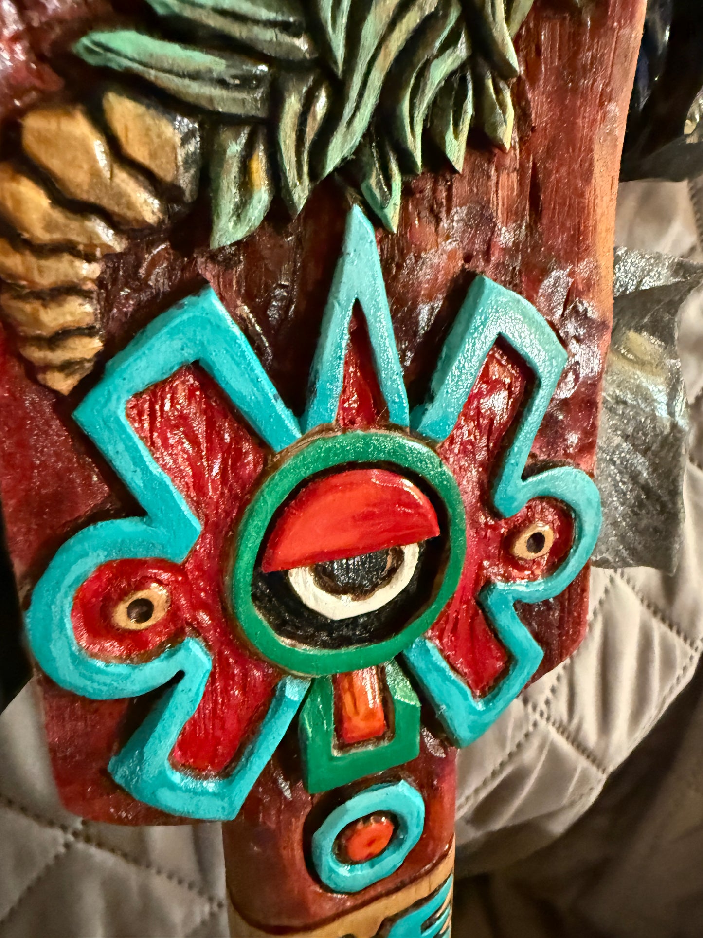Mictlantecuhtli Death Disk Aztec Ollin Macuahuitl Warrior Sword War Club, 31.5"