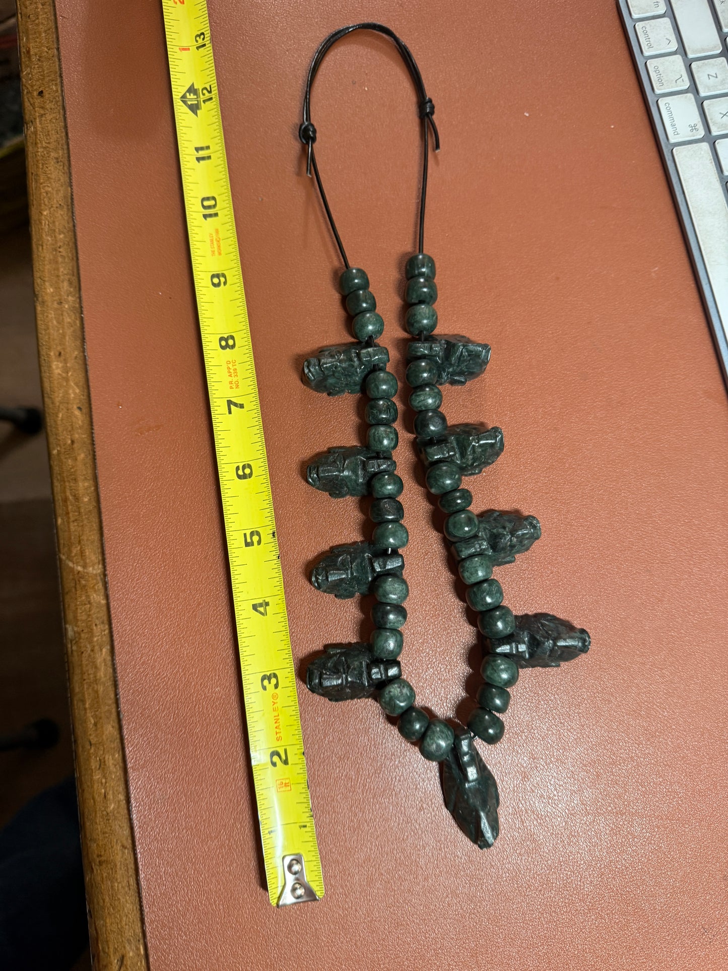 Head Hunter Mayan Necklace, Guatemalteco Marble, Mexico, Indigenous, Tribal #39