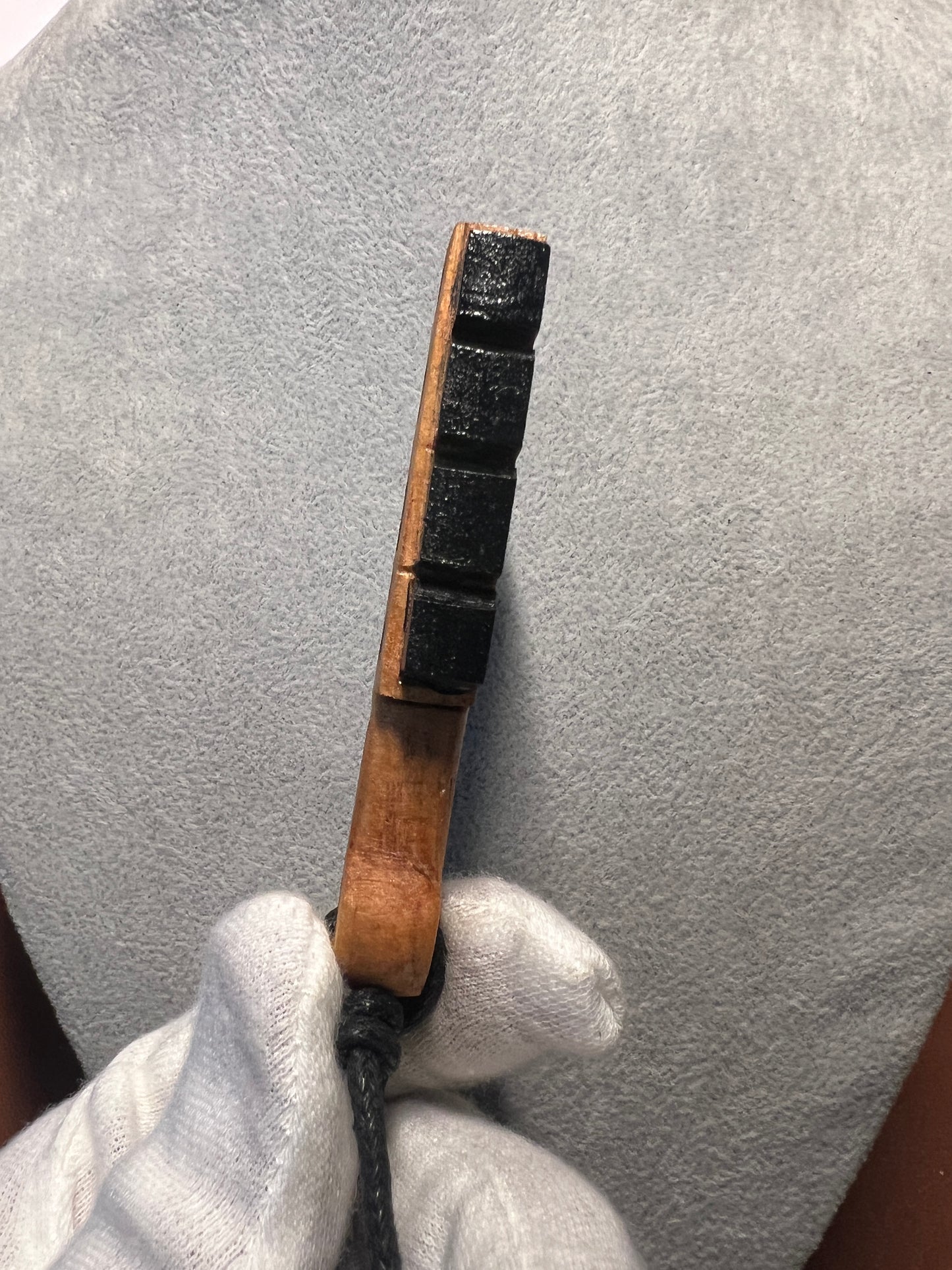 Mini Macuahuitl Necklace, Aztec, Mexican, Mexico, Ancient Warrior, Wood Carved, Replica Weapon (#35)