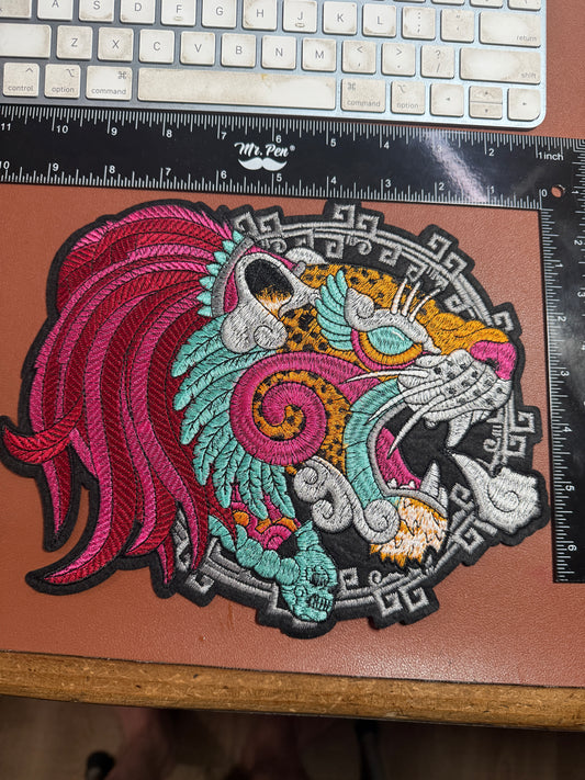 Jaguar Patch, Aztec Mayan patches, Mexcian, Mexico, embroidered (#24)