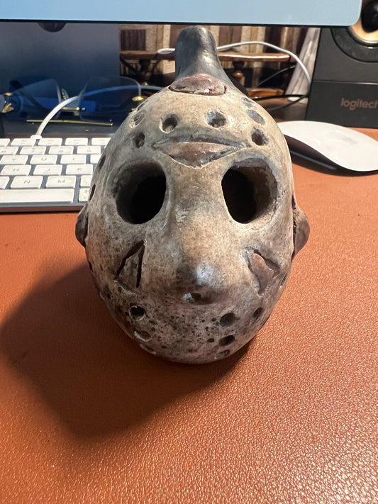 Jason Mask, Friday The 13th, Aztec Dead Whistle, Hand Crafted, Loud Scream (NE)