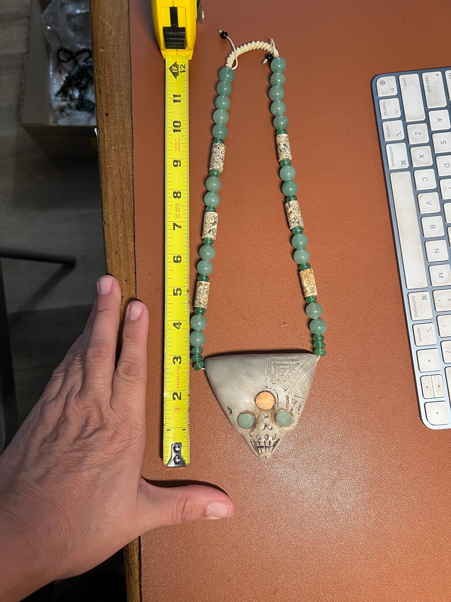 Nazca Peru Alien UFO Extra Terrestrial Pendant Necklace Made Mexico Handmade, (#37)