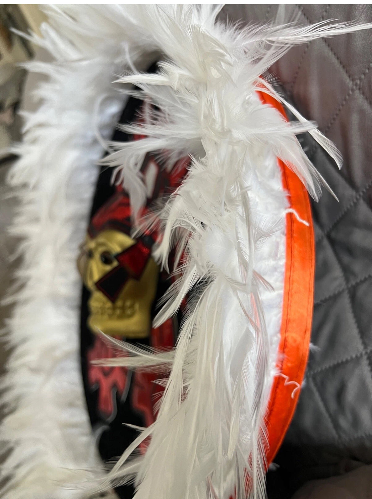 Danzante Azteca Mictlantecuhtli Shield, Chimalli, Black Red, Aztec Dance Shield, Aztec Skull, Mexica, Pow Wow, Indigenous Feathers, 17" (Copy)