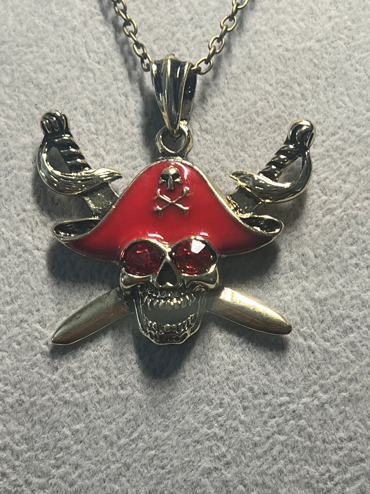 Pirates of the Caribbean Necklace Pendant, Fashion Jewelry, Gold Tone (#12)