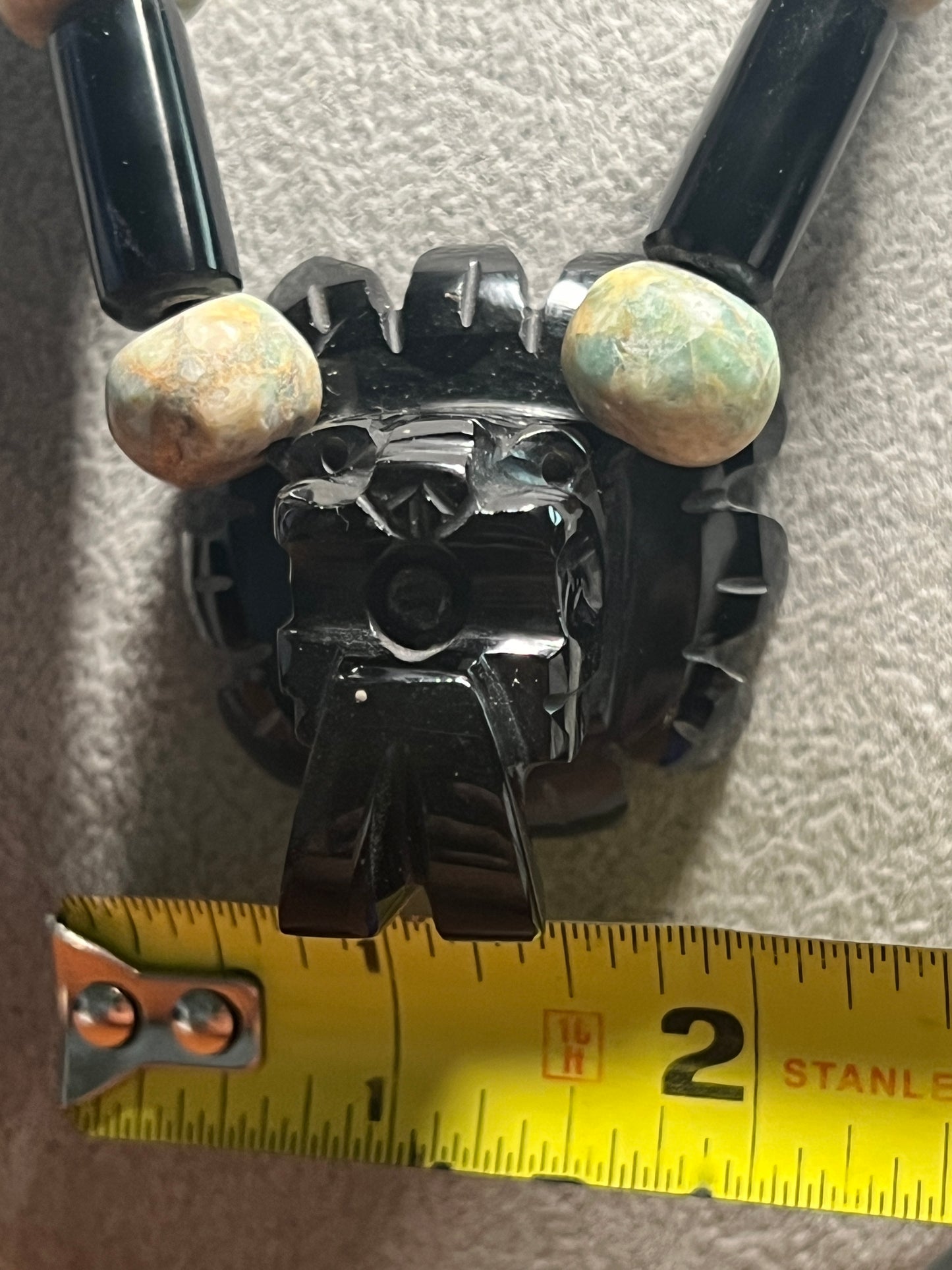 Mictlantecuhtli Serpentine Skull Aztec Death Lord Pendant, Necklace Mexico (location #38)