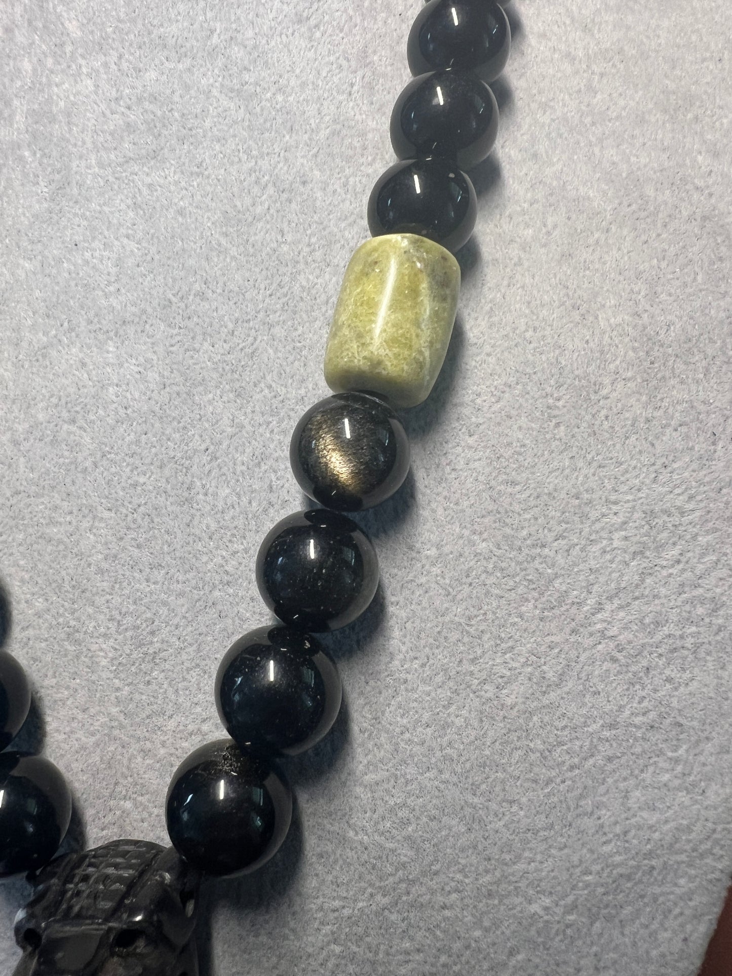 Mayan Kukulkan Azteca Quetzalcoatl Serpentine Necklace, Mictlantecuhtli Jade #38