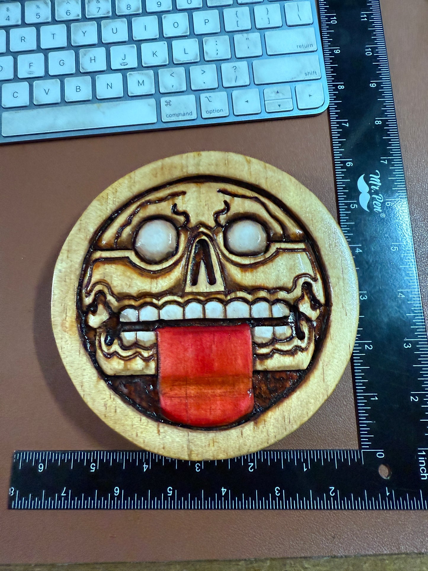 Aztec Piedra De Muerte plaque wooden carving, Mexica, Mexico, Mexican, Handmade