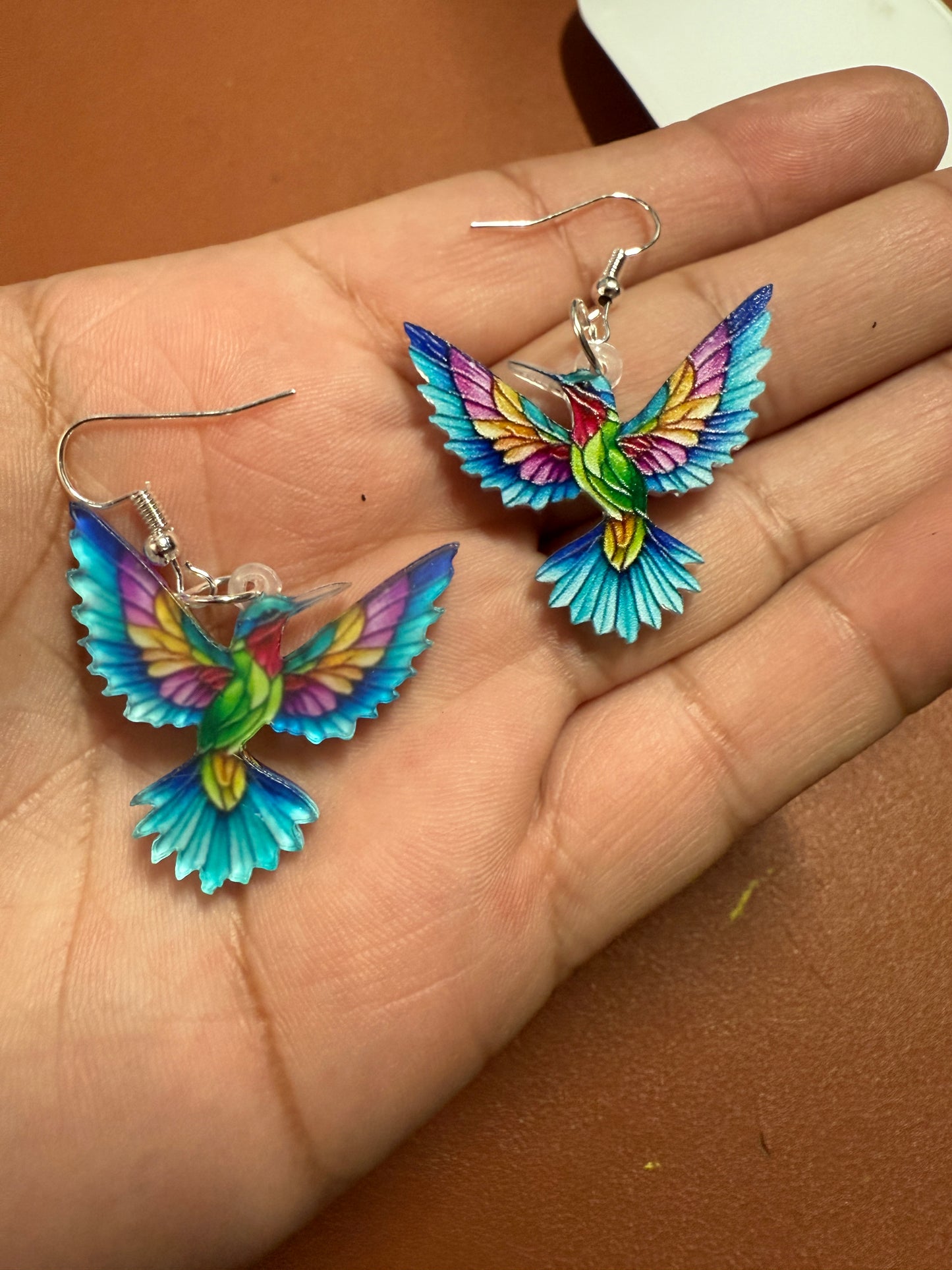 Aztec Huitzilopochtli Colorful Hummingbird Earrings Cute Animal Jewelry Gift #6