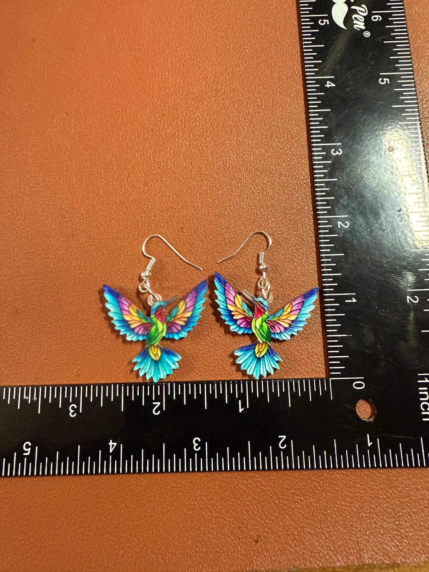 Aztec Huitzilopochtli Colorful Hummingbird Earrings Cute Animal Jewelry Gift #6