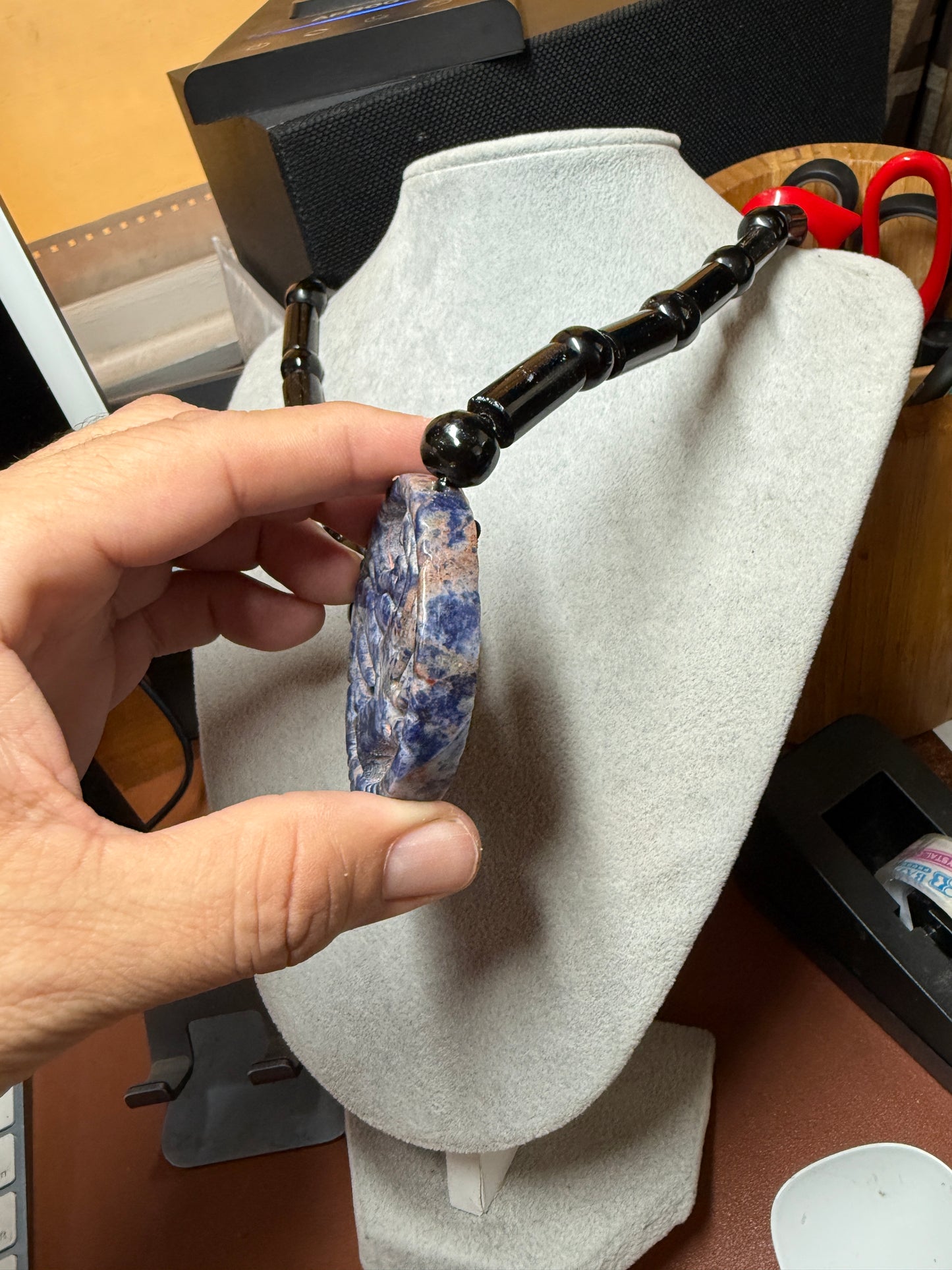 Blue Sodalite Quetzalcoatl Kukulkan Dragon Mexican Mexico Aztec Mexica Tribe #H