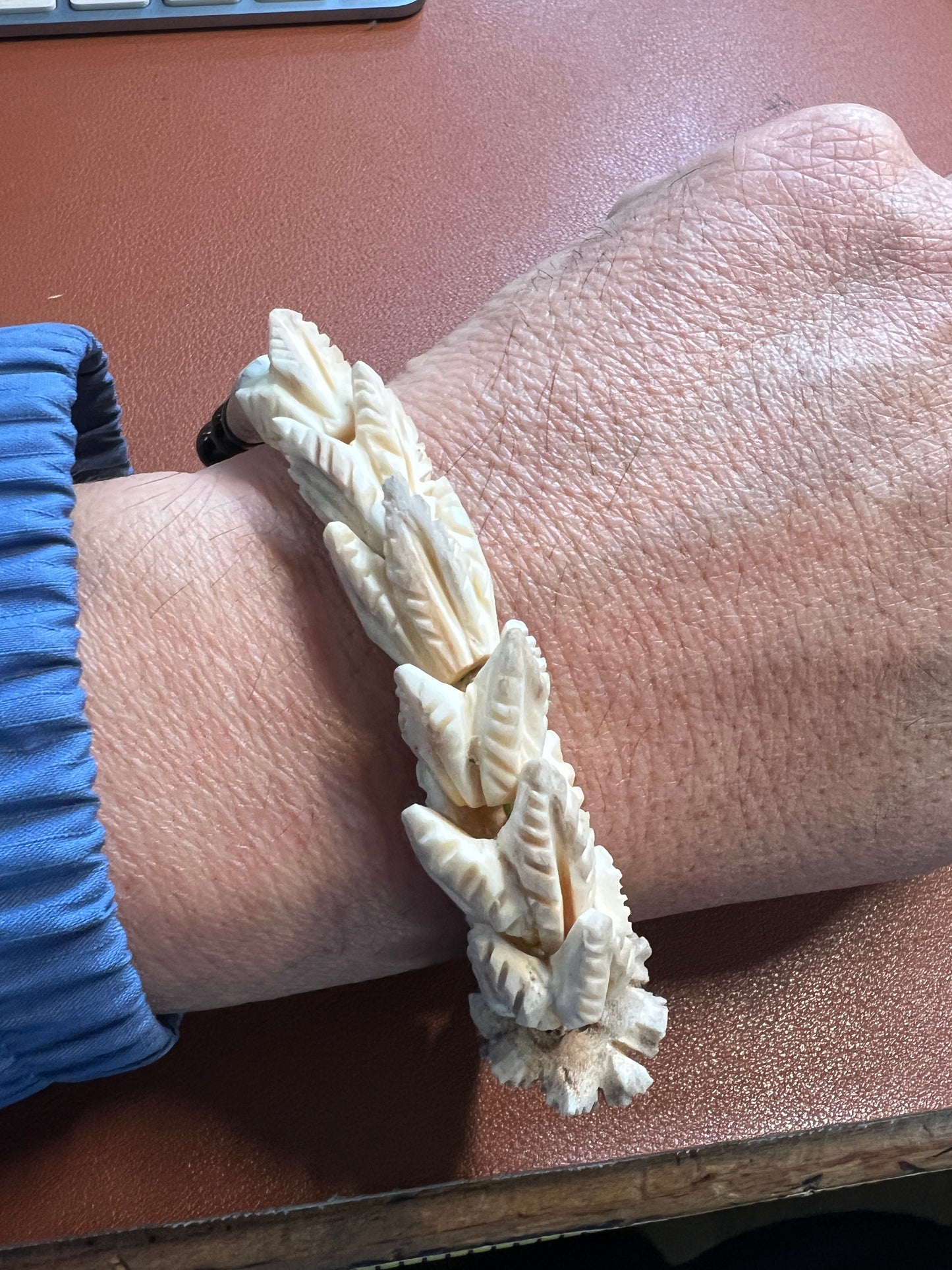 Quetzalcoatl Kukulkan Bracelet, Azteca, Mayan, Mexican, Deer Antler, Mexica (W)