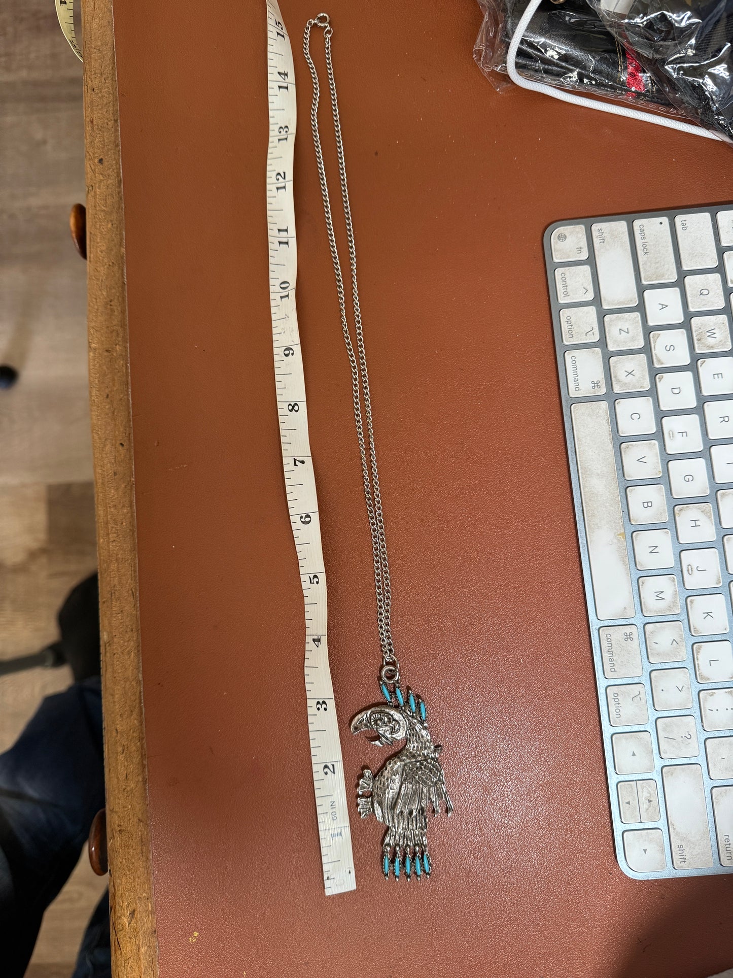 Aztec Emperor Cuauhutemoc's Eagle Pendant, 24" Necklace, Mexica, Mexico (H) (NE)