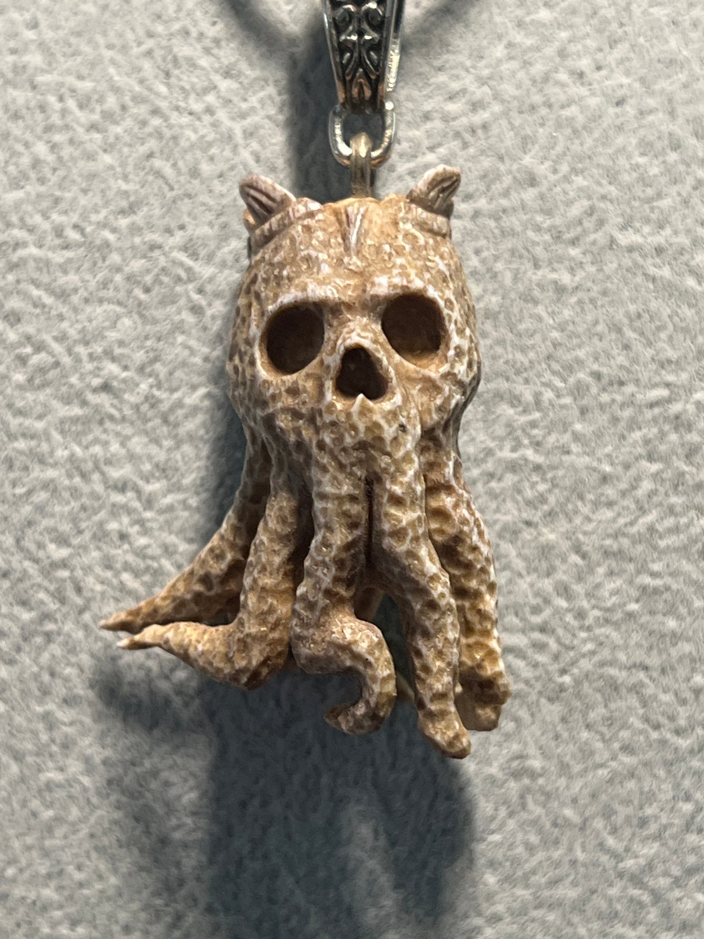 Death Octopus Man Pirates of the Caribbean Necklace Pendant Deer Antler Mexico #H