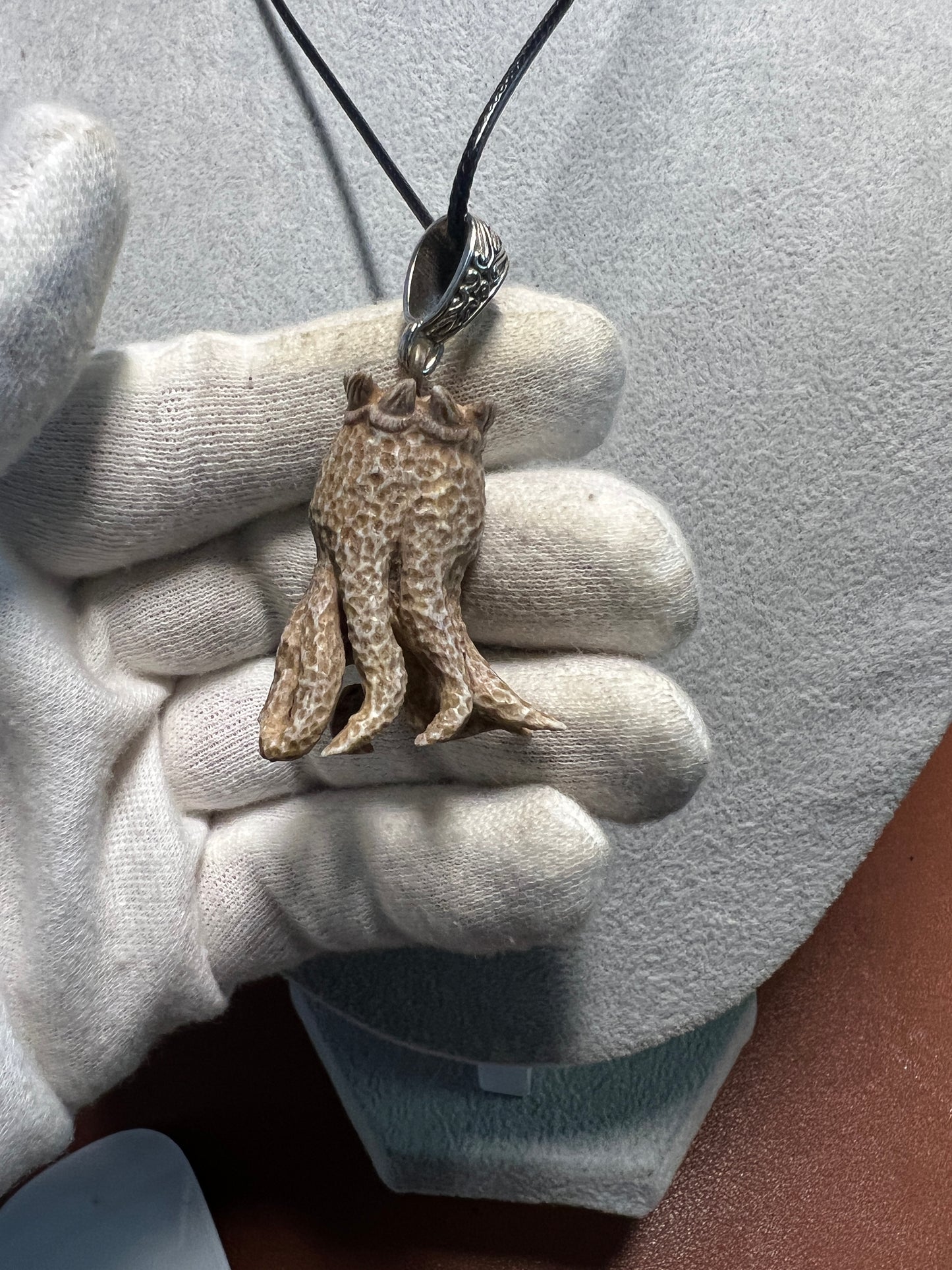 Death Octopus Man Pirates of the Caribbean Necklace Pendant Deer Antler Mexico #H