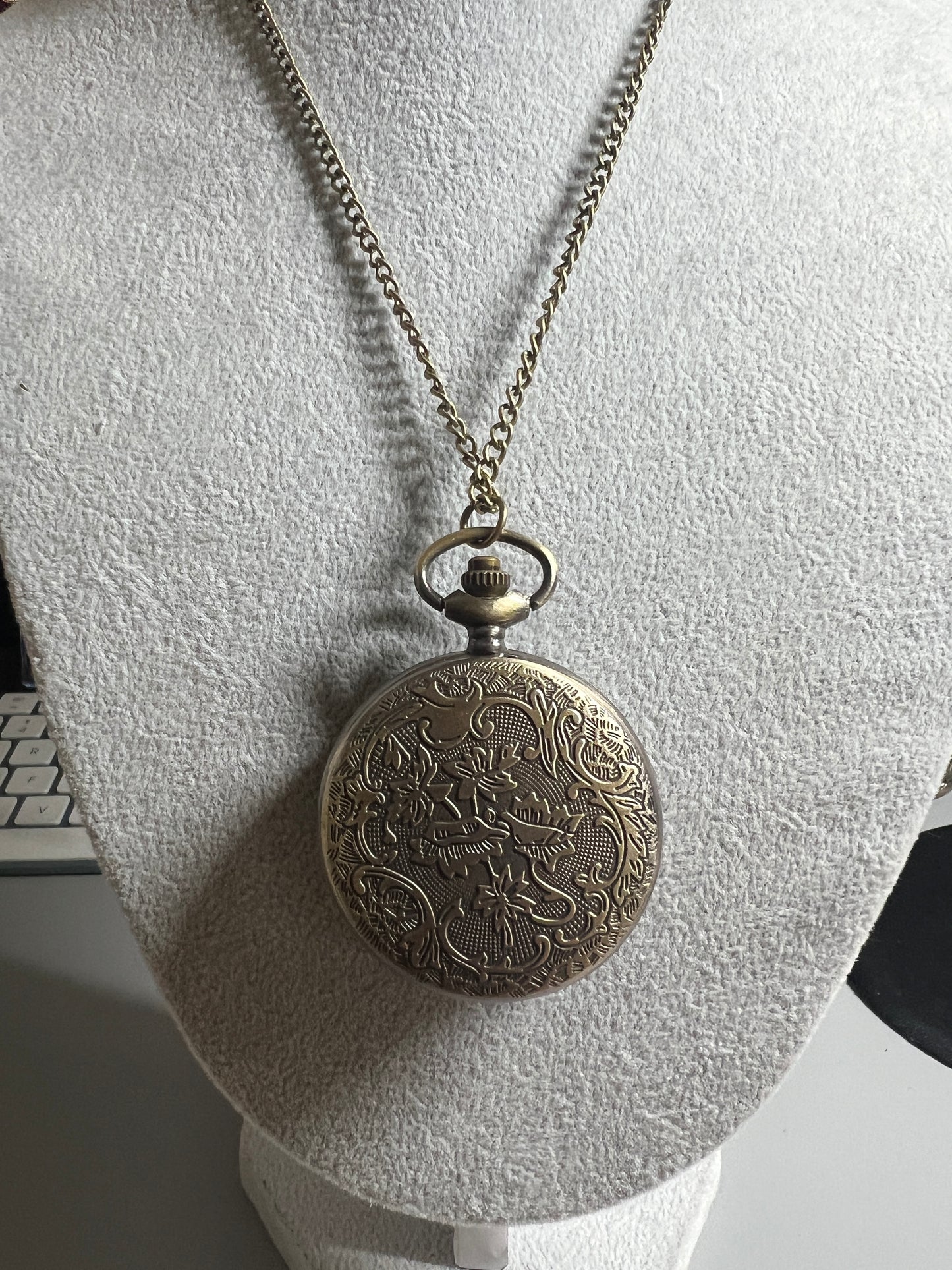 Aztec Quetzalcoatl or Mayan Kukulkan Necklace Watch Bronze Quartz Pocket Vintage Collection (#19)