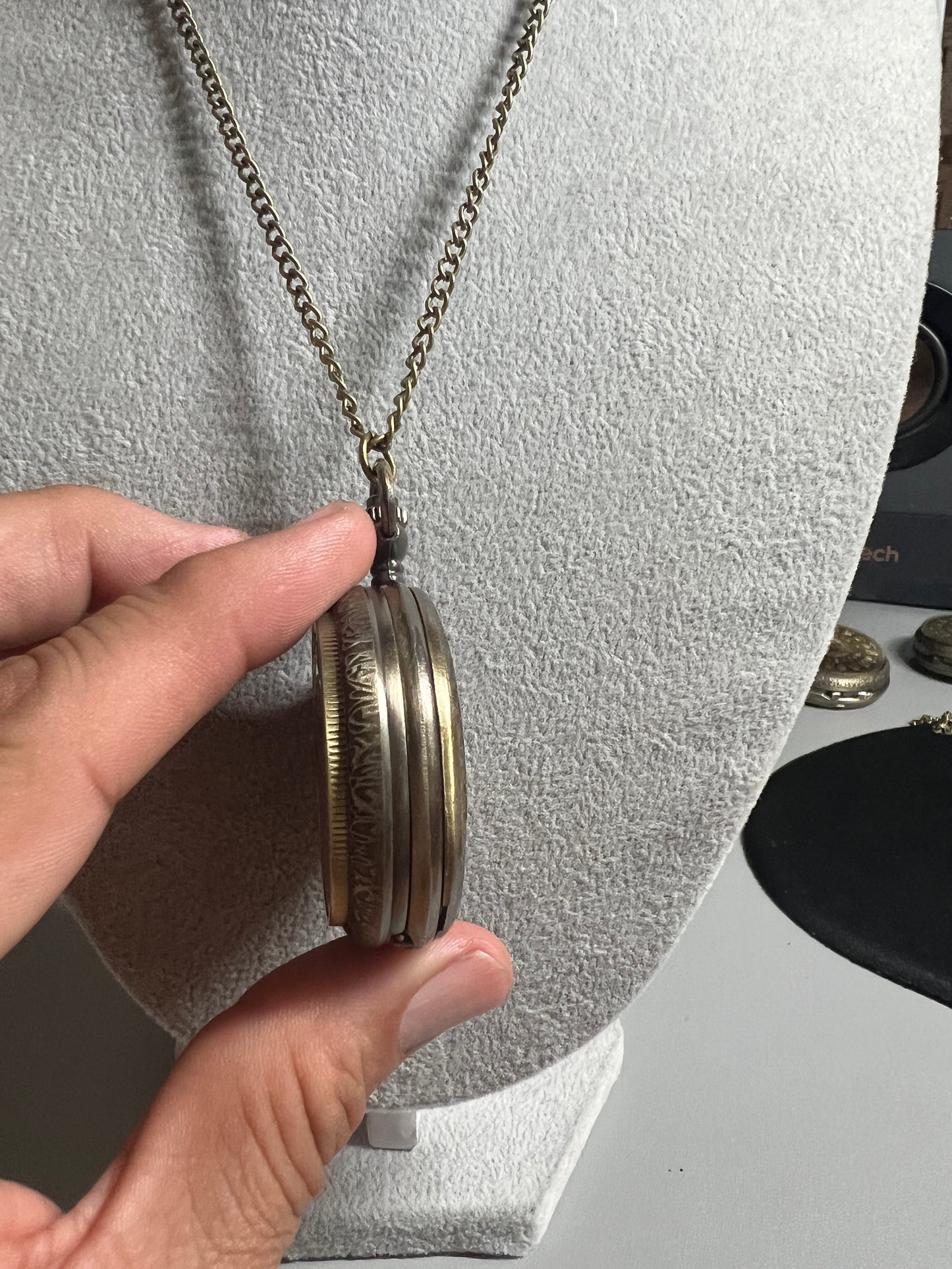Aztec Quetzalcoatl or Mayan Kukulkan Necklace Watch Bronze Quartz Pocket Vintage Collection (#19)