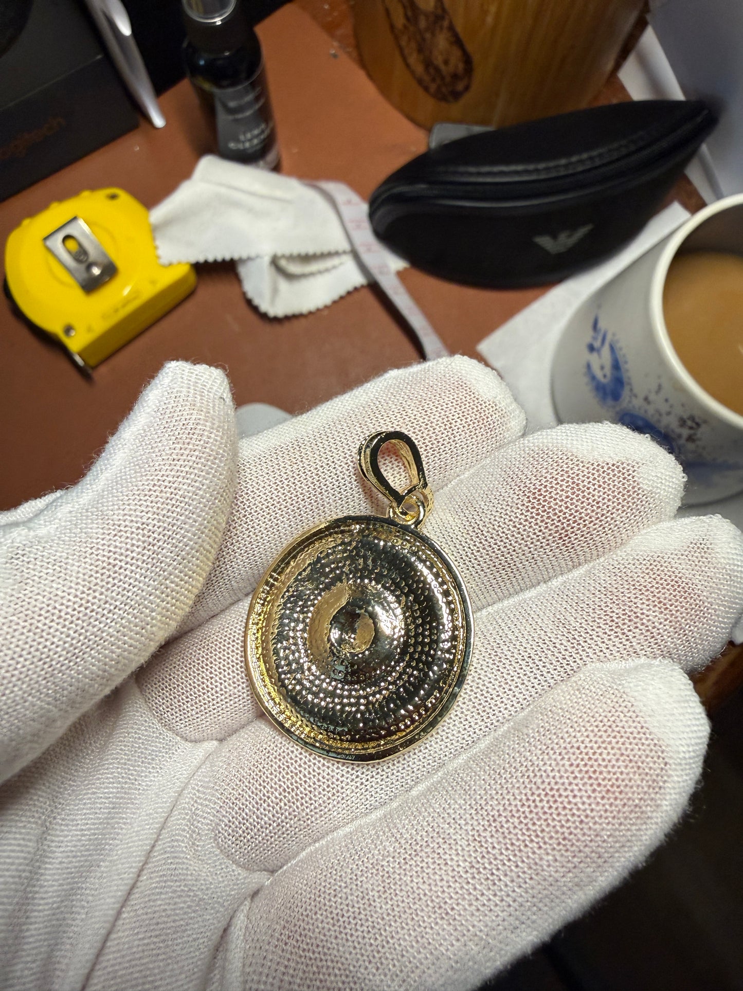 Aztec Calendar Charm Pendant Gold Plated, Oro Color, Calendario Azteca Jewelry #5