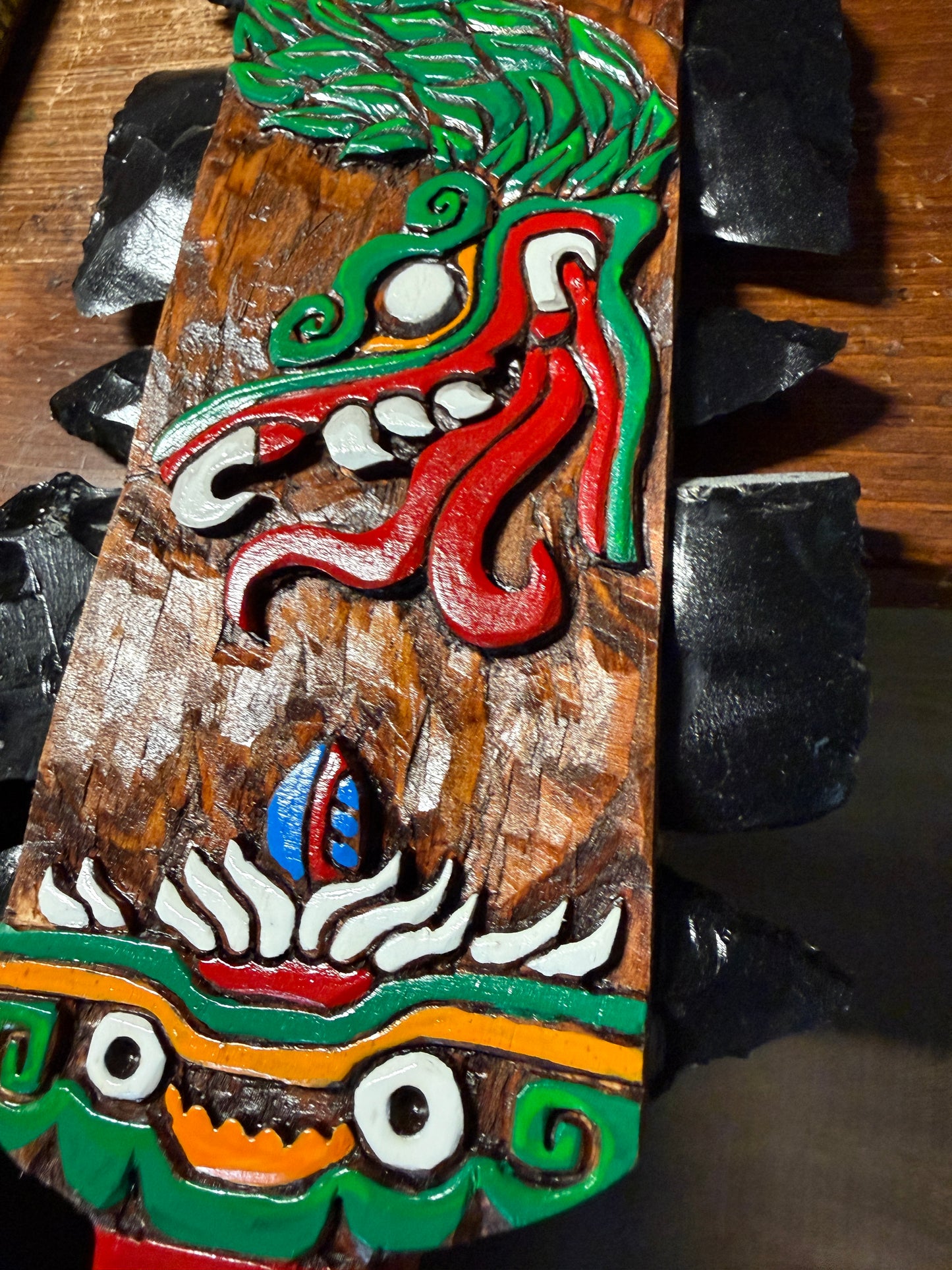 Aztec Macuahuitl Mictlantecuhlti, Quetzalcoatl, Kukulkan, Mexican War Sword Club