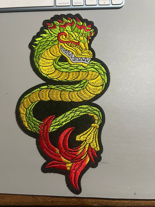 Quetzalcoatl, Kukulkan, Large Patch, 9in, Made in Mexico, Azteca, Mayan, Mexica (#24)