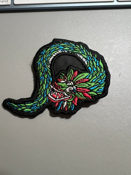 Quetzalcoatl, Kukulkan, Patch, 3.5in, Made in Mexico, sew-on, Azteca, Mayan, Mexica (#23)