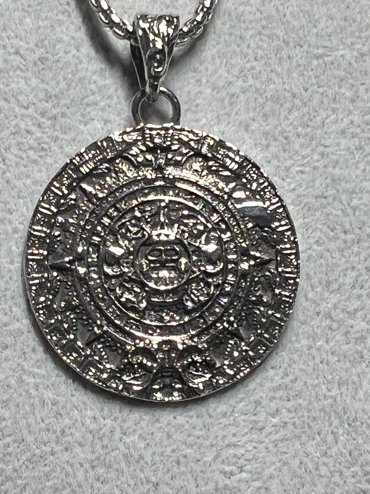 Aztec Calendar Pendant, Alloy, Necklace, Mexcia, Tonatiuh, Calendario Mexicano, ancient replica jewelry (#2)
