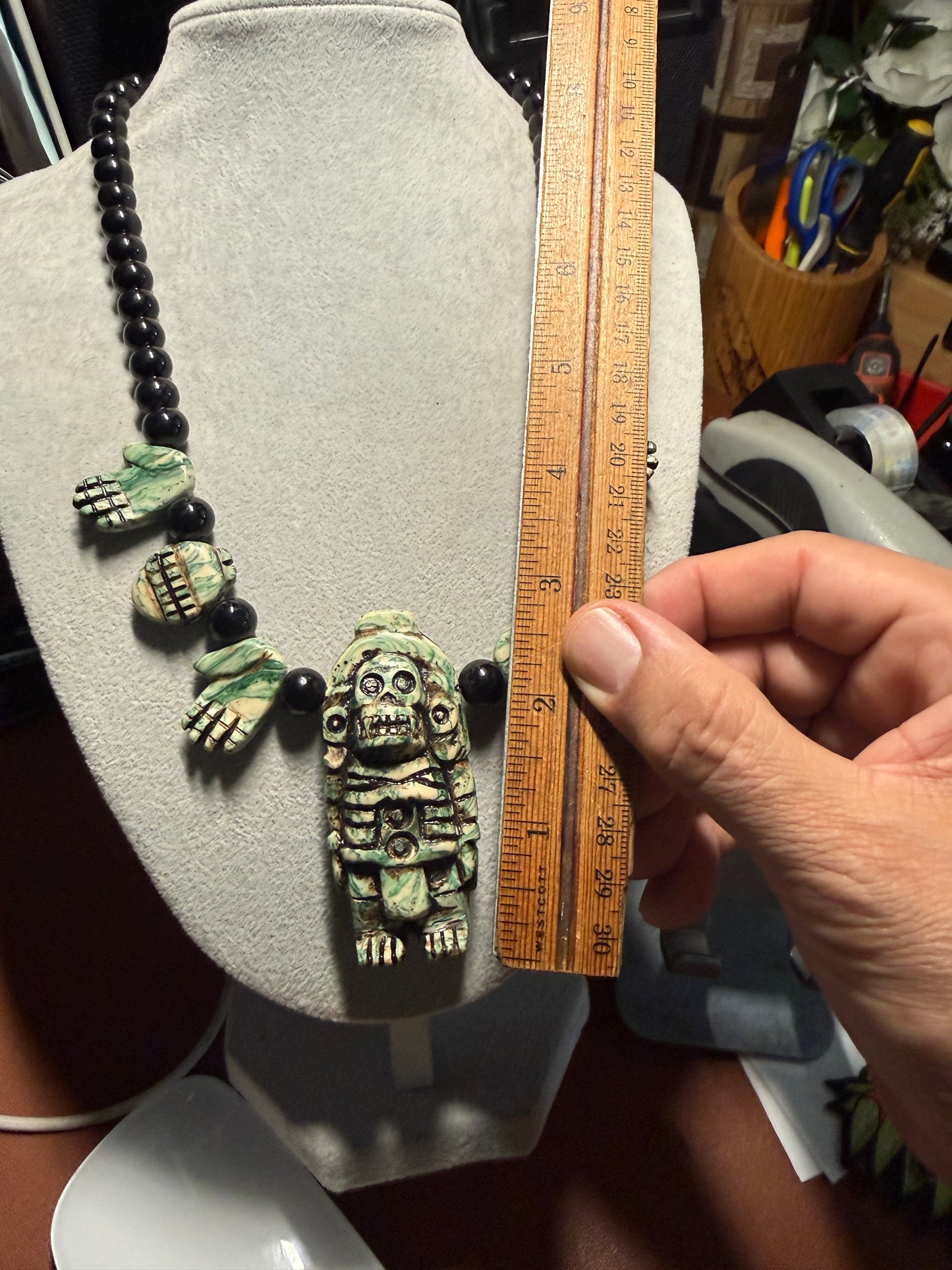 Aztec Mictecacihuatl Necklace, Lady of the Dead, Queen of Mictlan, Mexico (#H)